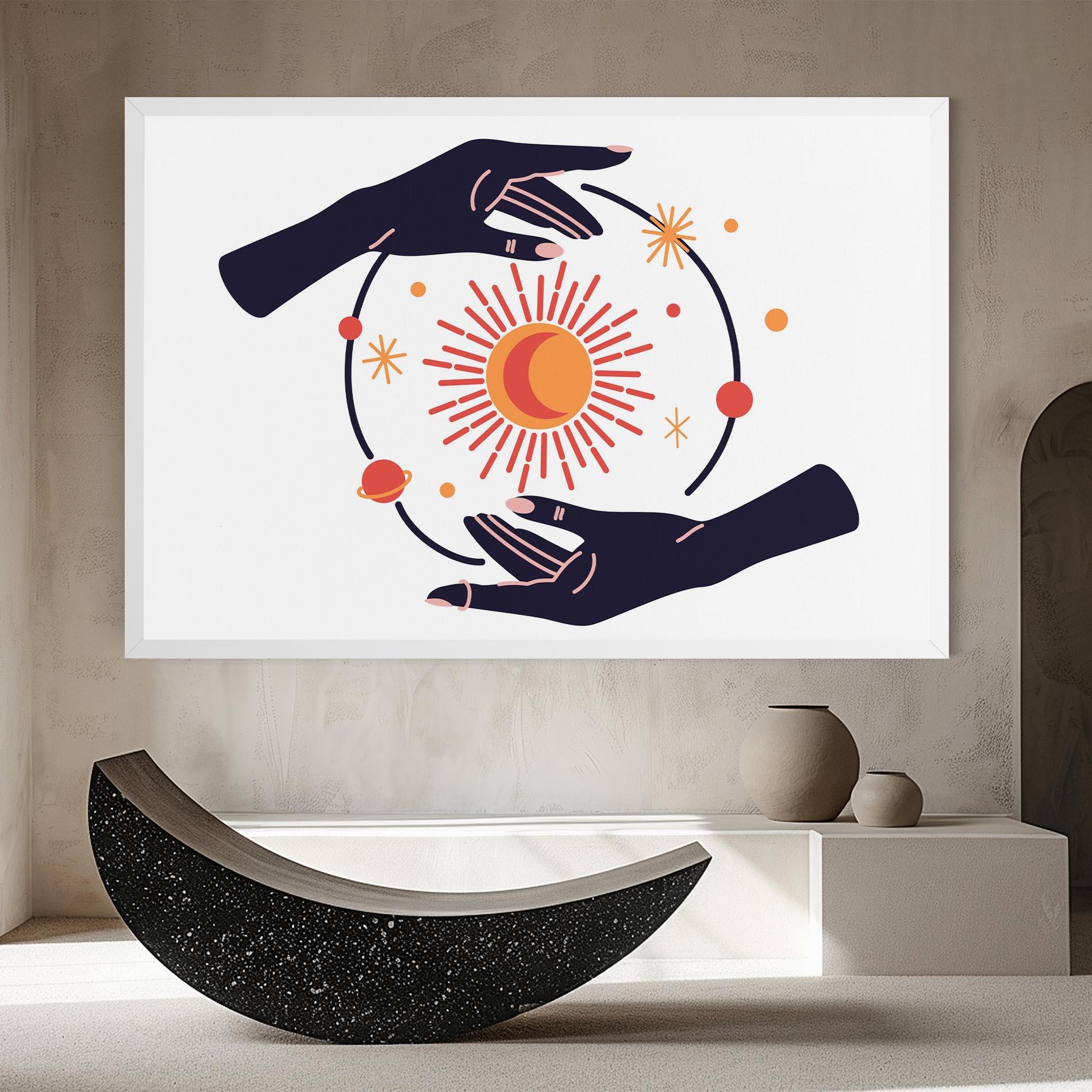 Tablou Canvas Purple Magic Hands mockup 8