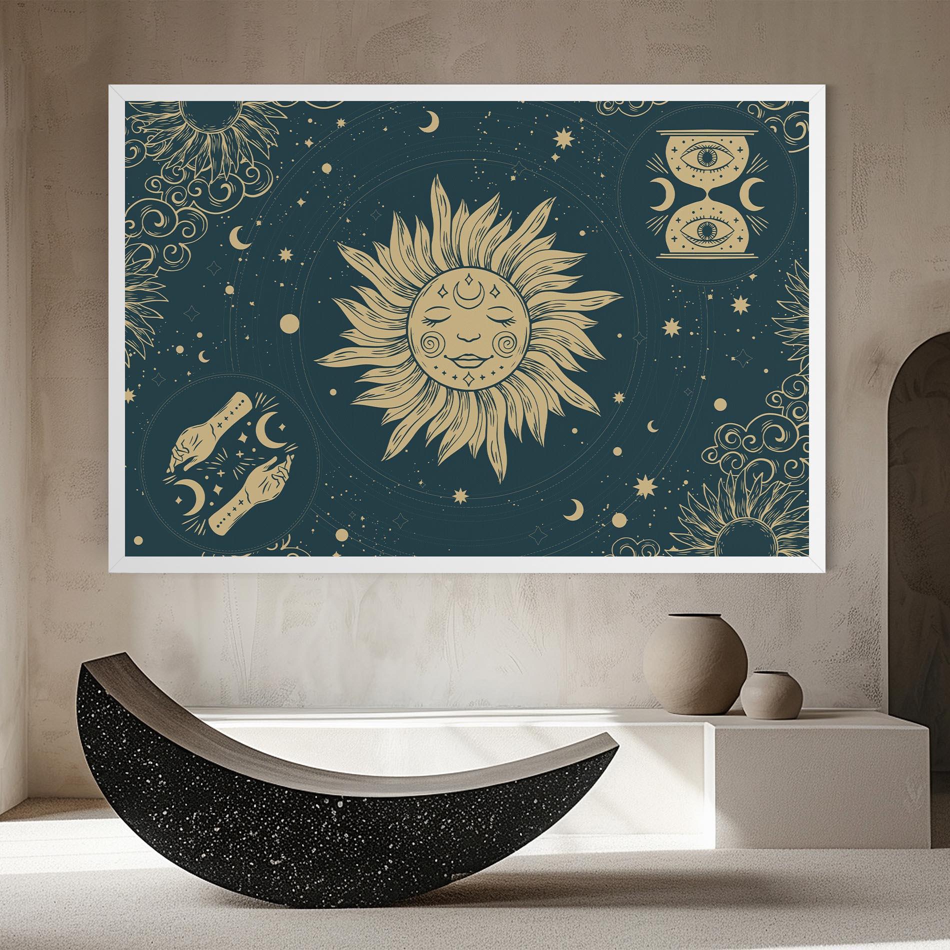 Tablou Canvas Sun Face Magic mockup 8