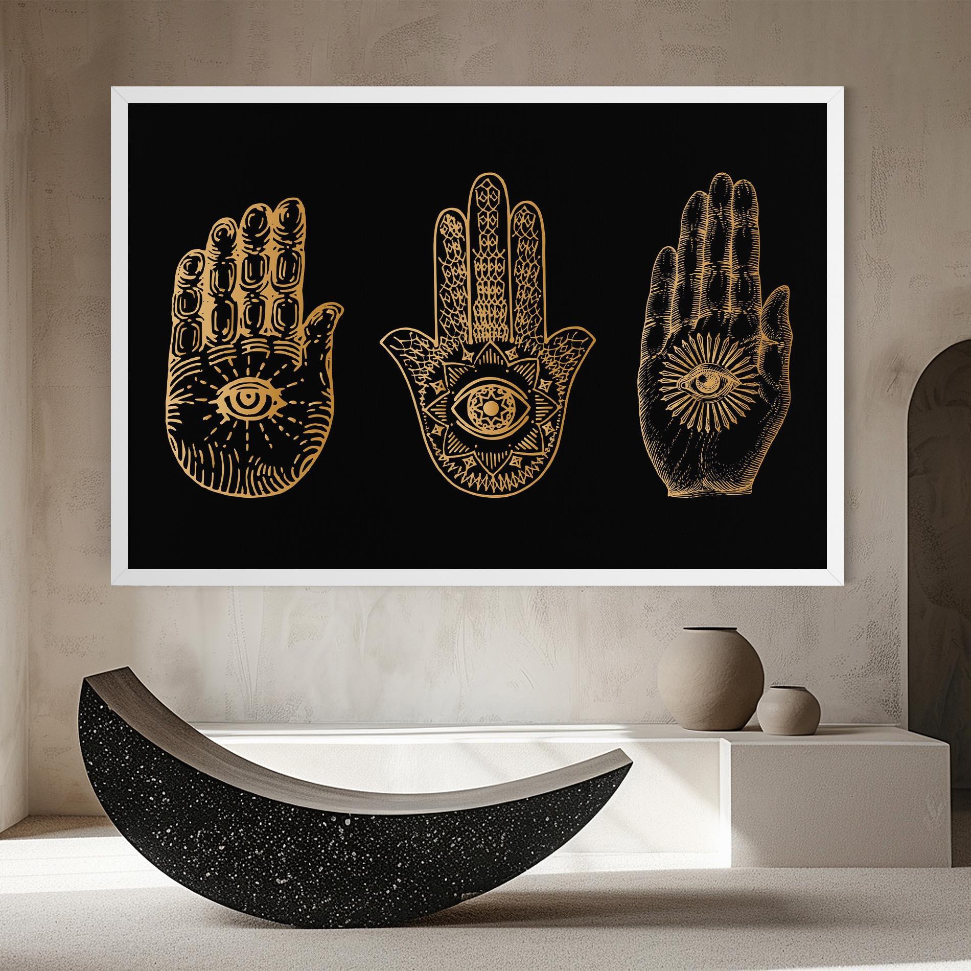 Tablou Canvas Witch Gold Hands mockup 8