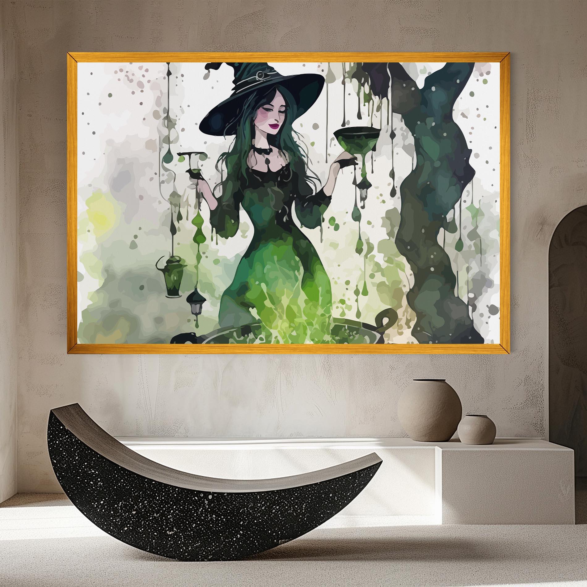 Tablou Canvas Green Light Witch mockup 8
