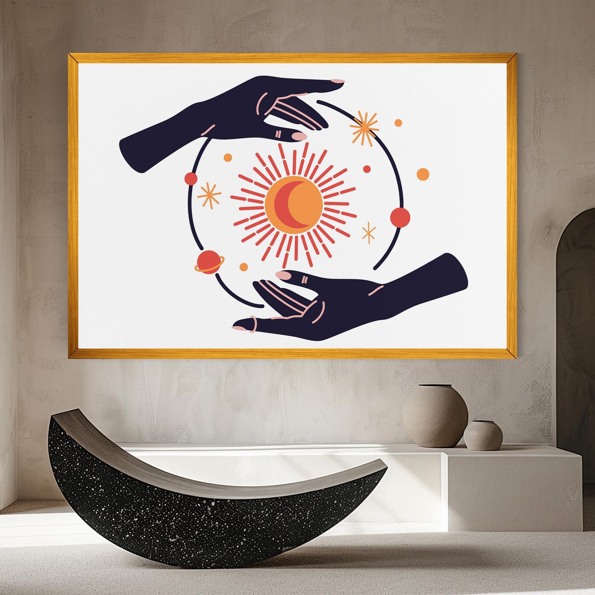 Tablou Canvas Purple Magic Hands mockup 8