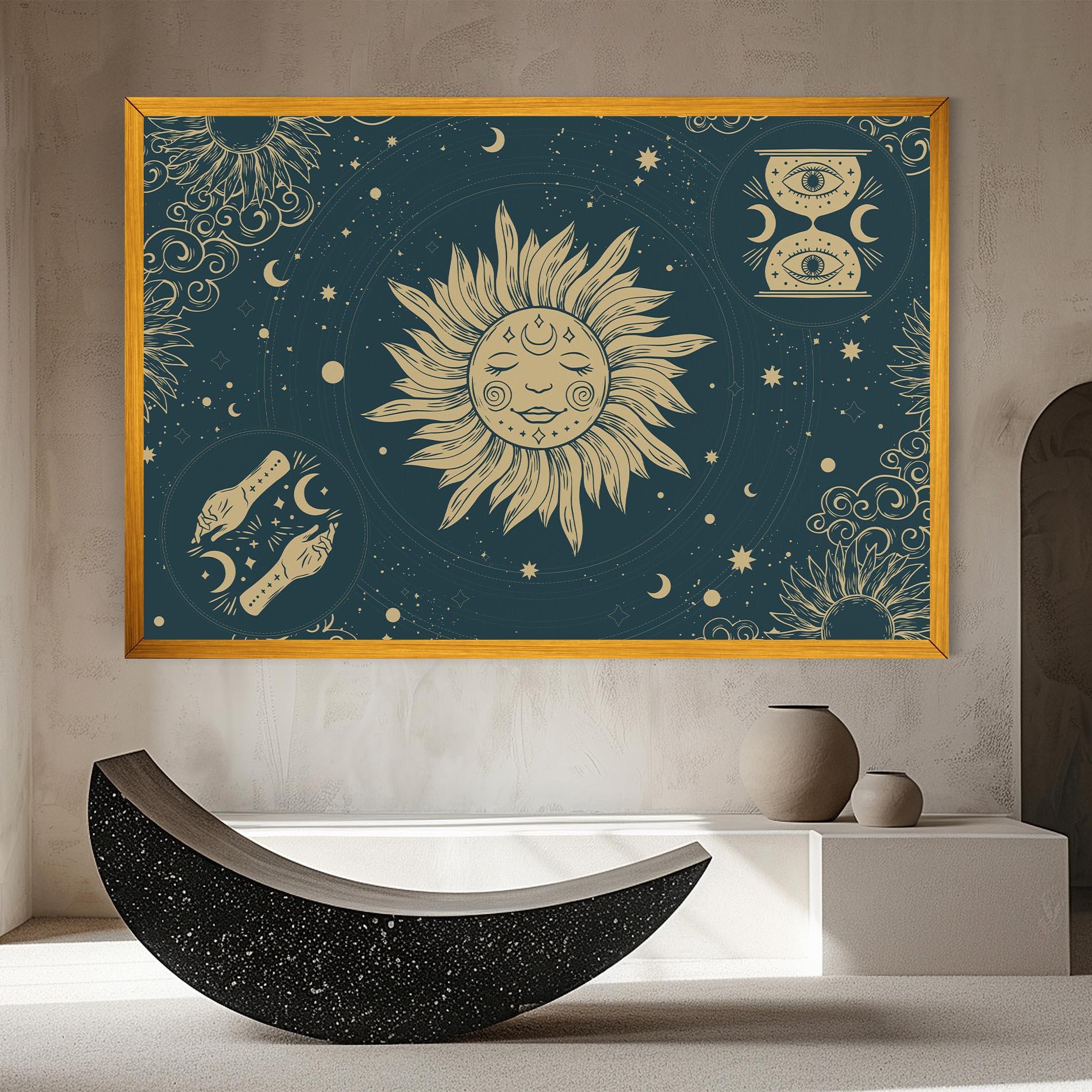 Tablou Canvas Sun Face Magic mockup 8