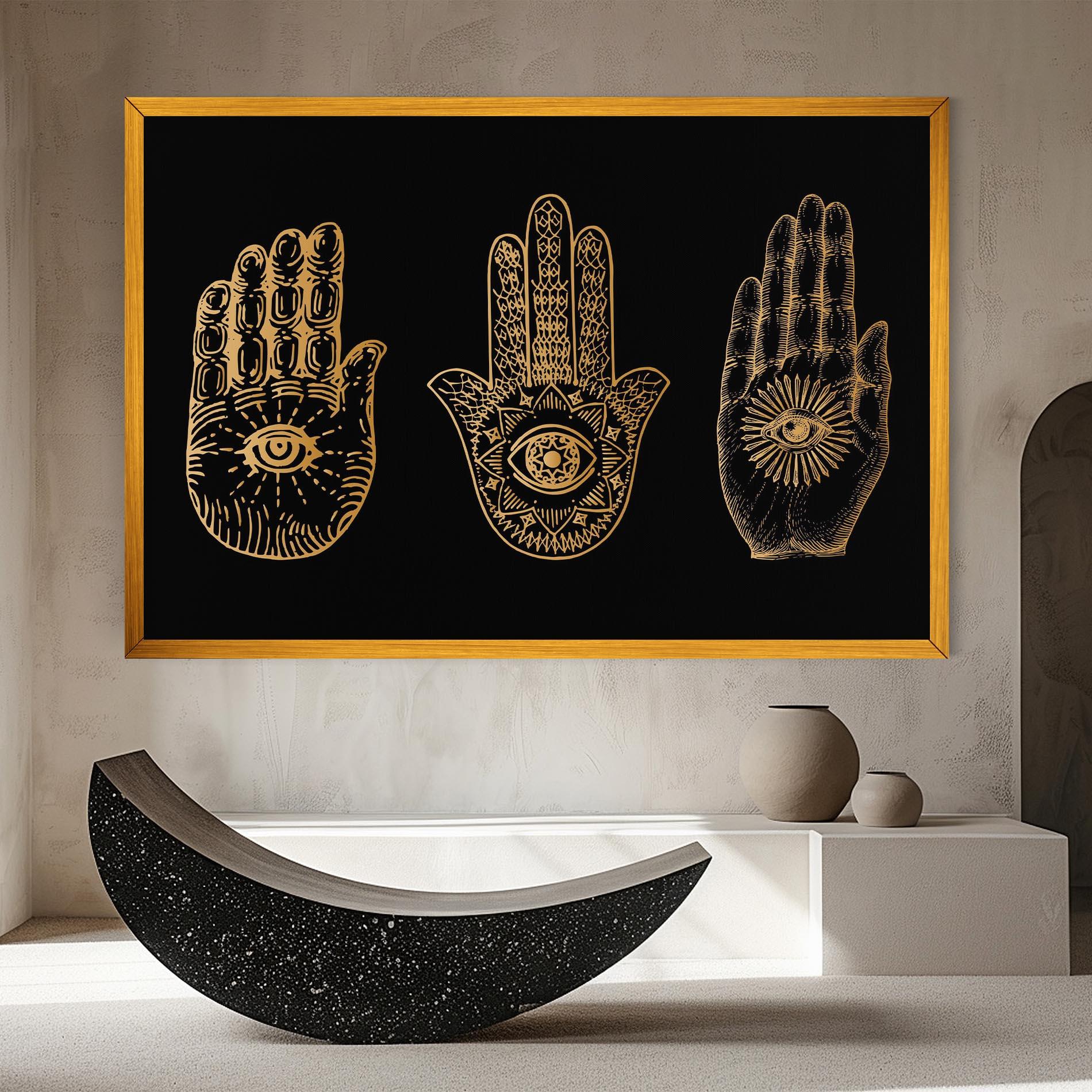 Tablou Canvas Witch Gold Hands mockup 8