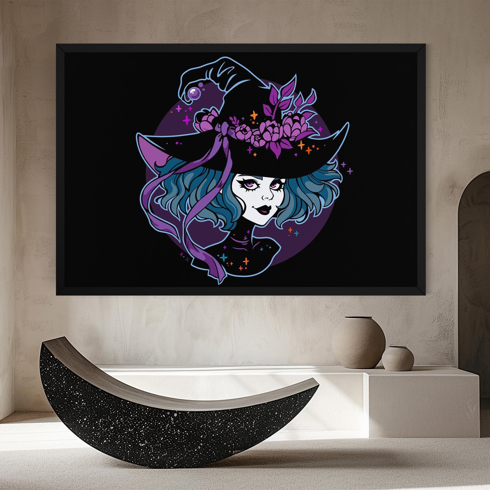 Tablou Canvas Cute Purple Witch mockup 8