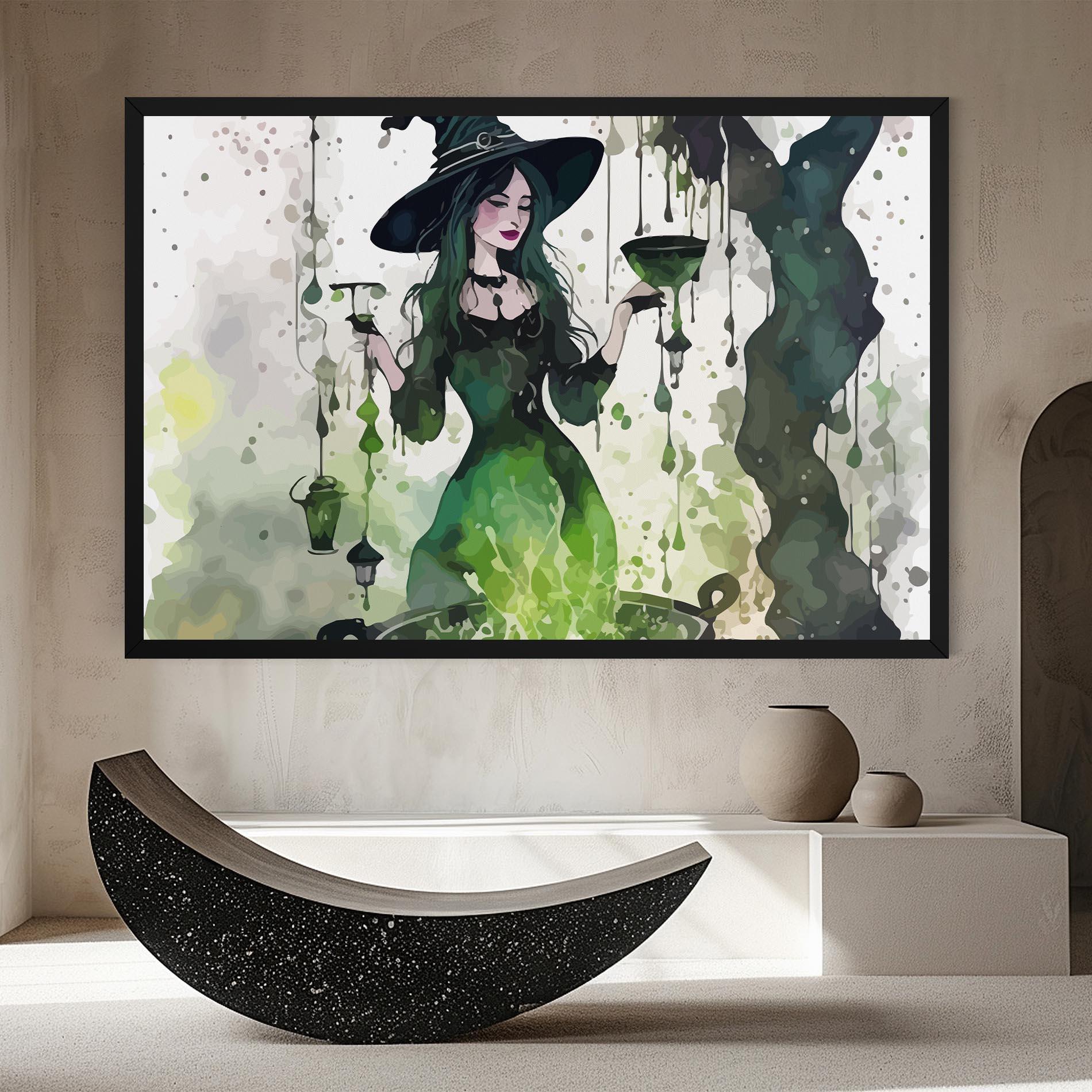 Tablou Canvas Green Light Witch mockup 8