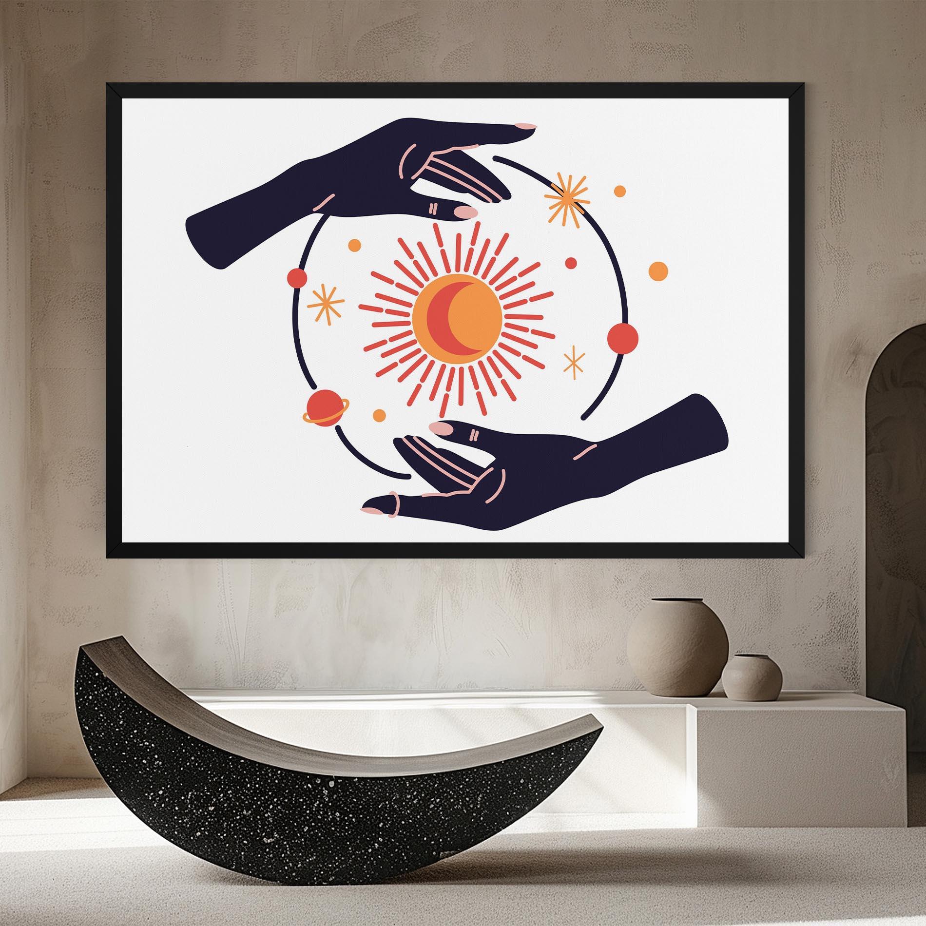 Tablou Canvas Purple Magic Hands mockup 8