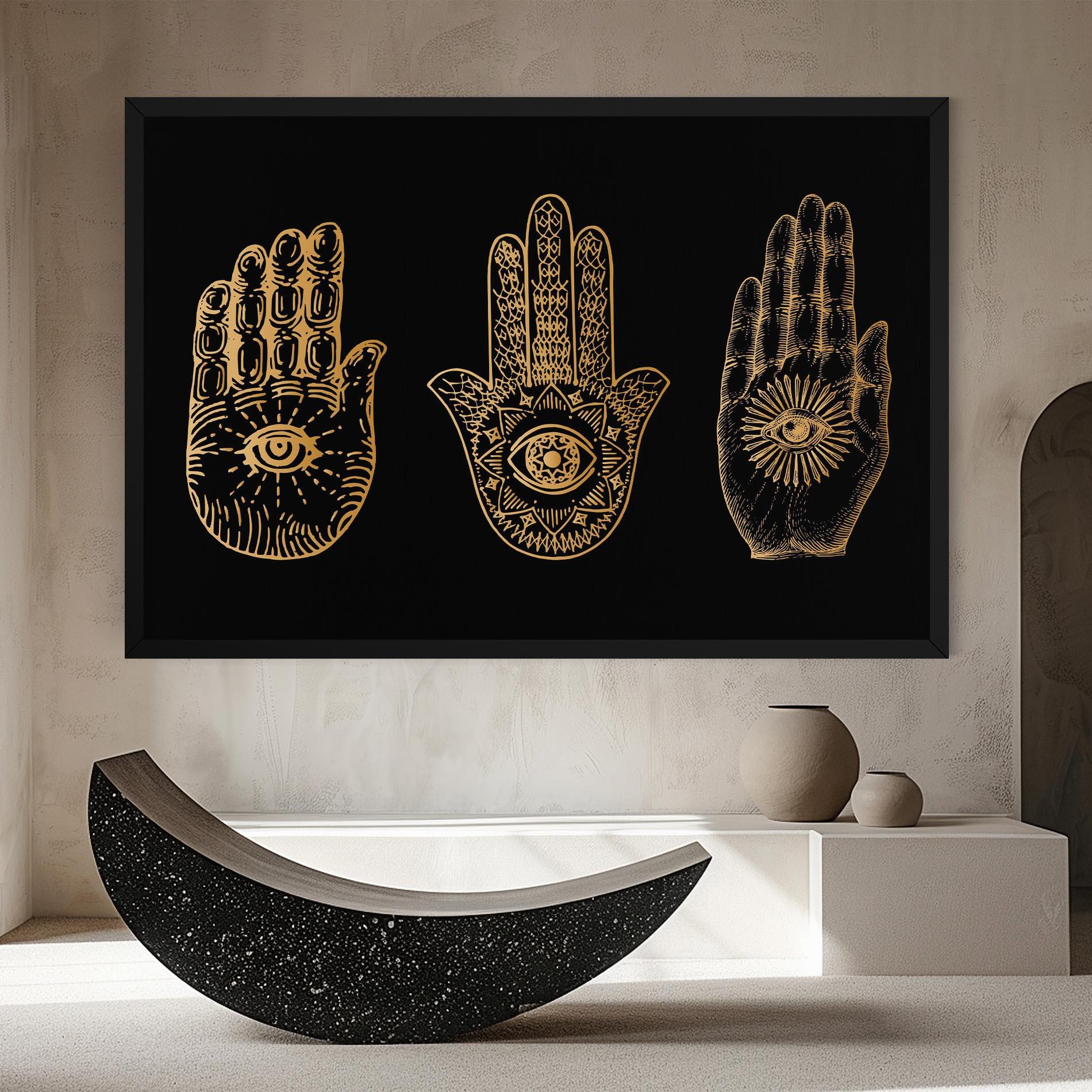 Tablou Canvas Witch Gold Hands mockup 8