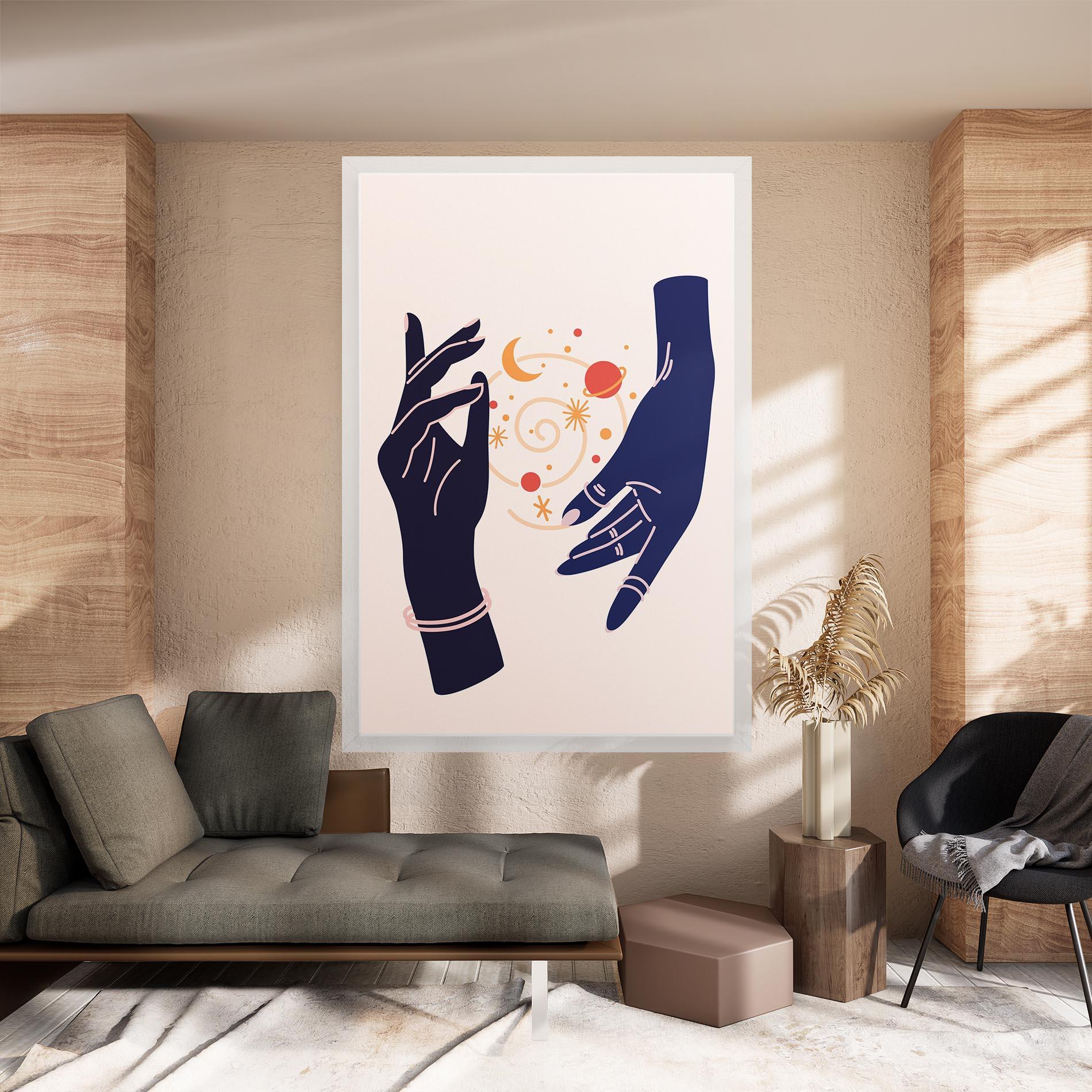 Tablou Canvas Magic Purple Hands mockup 8