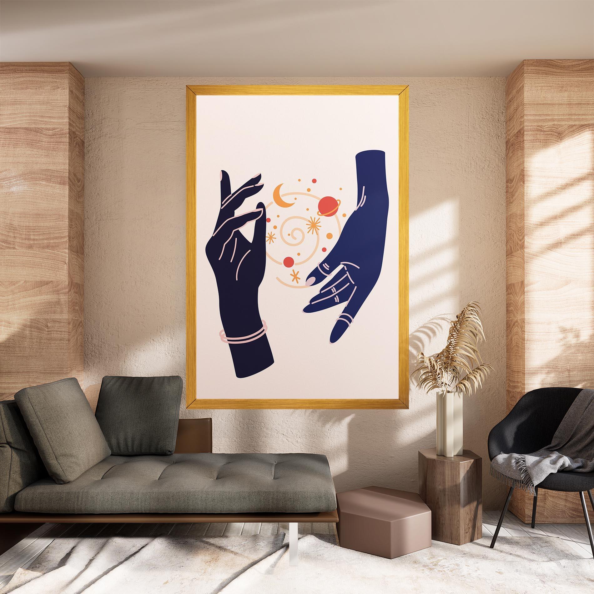 Tablou Canvas Magic Purple Hands mockup 8