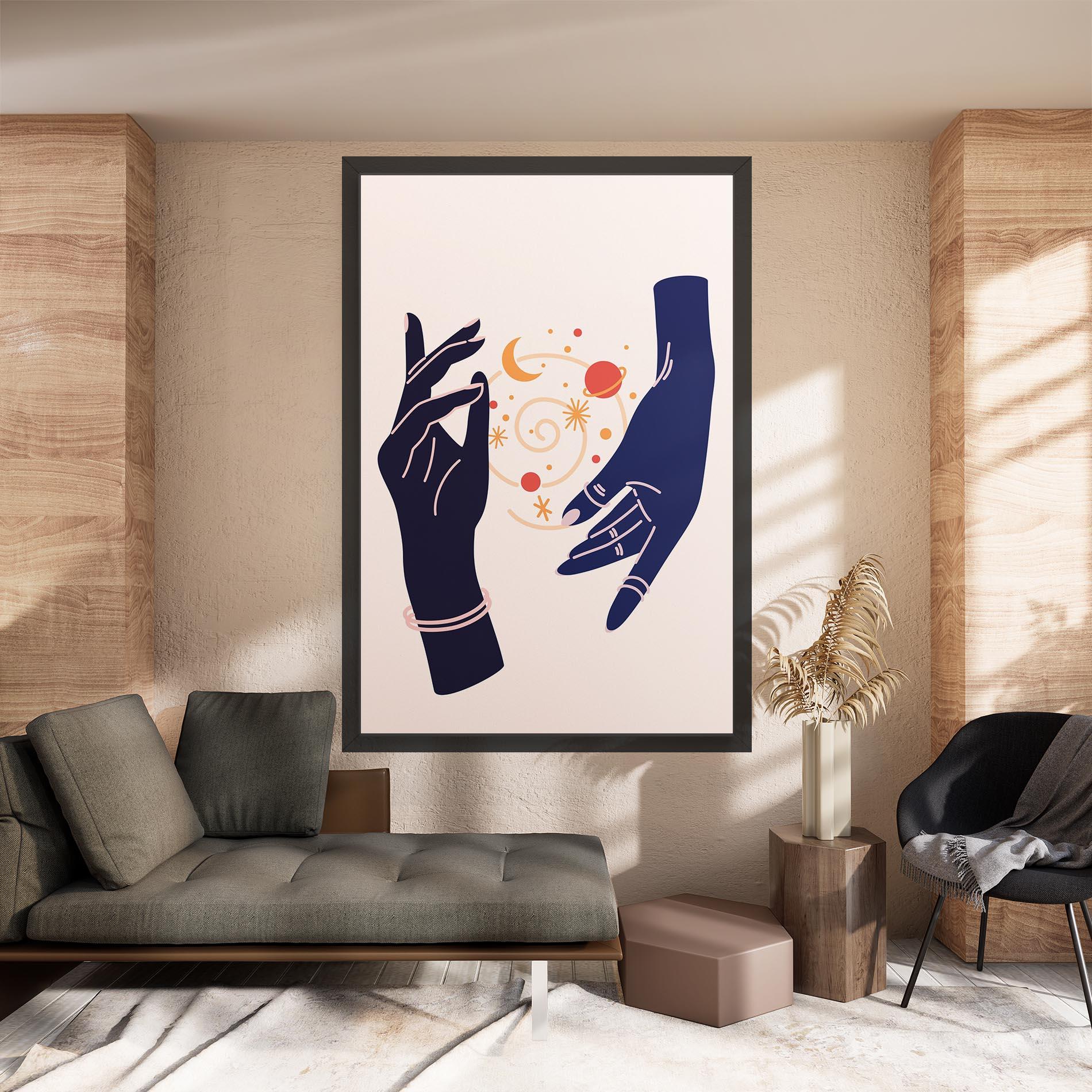 Tablou Canvas Magic Purple Hands mockup 8