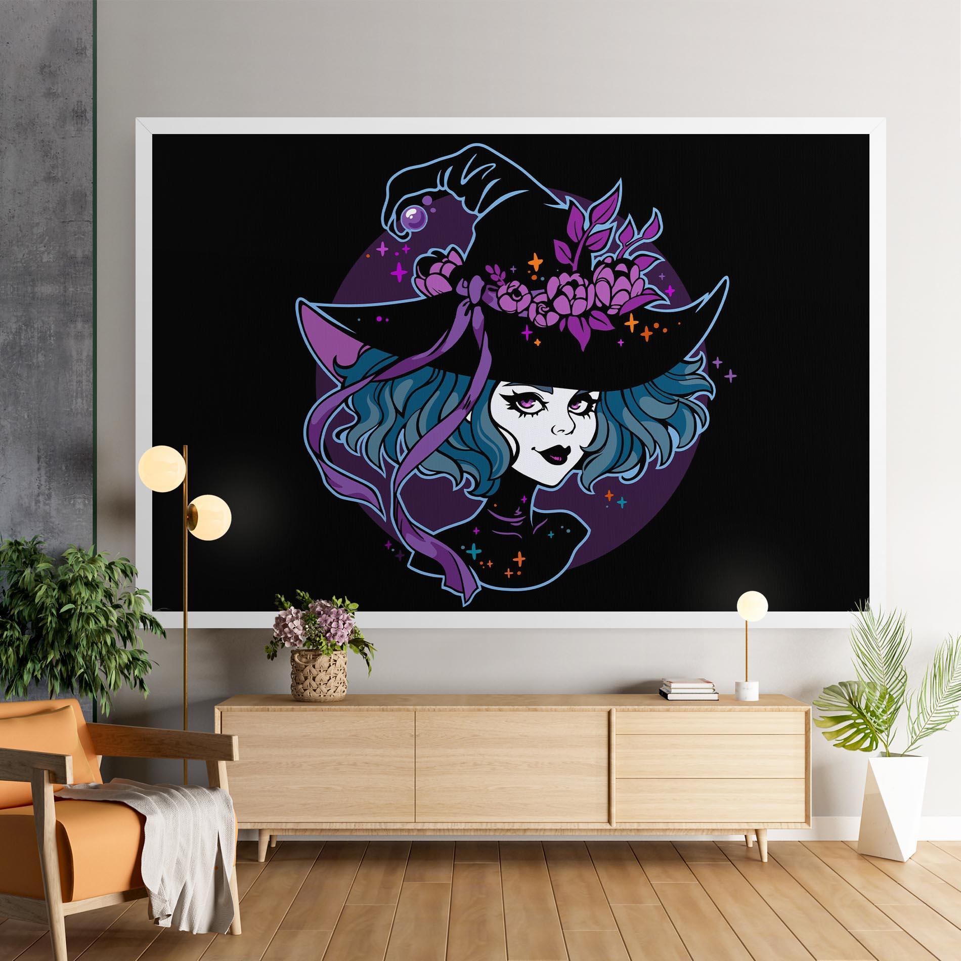 Tablou Canvas Cute Purple Witch mockup 9
