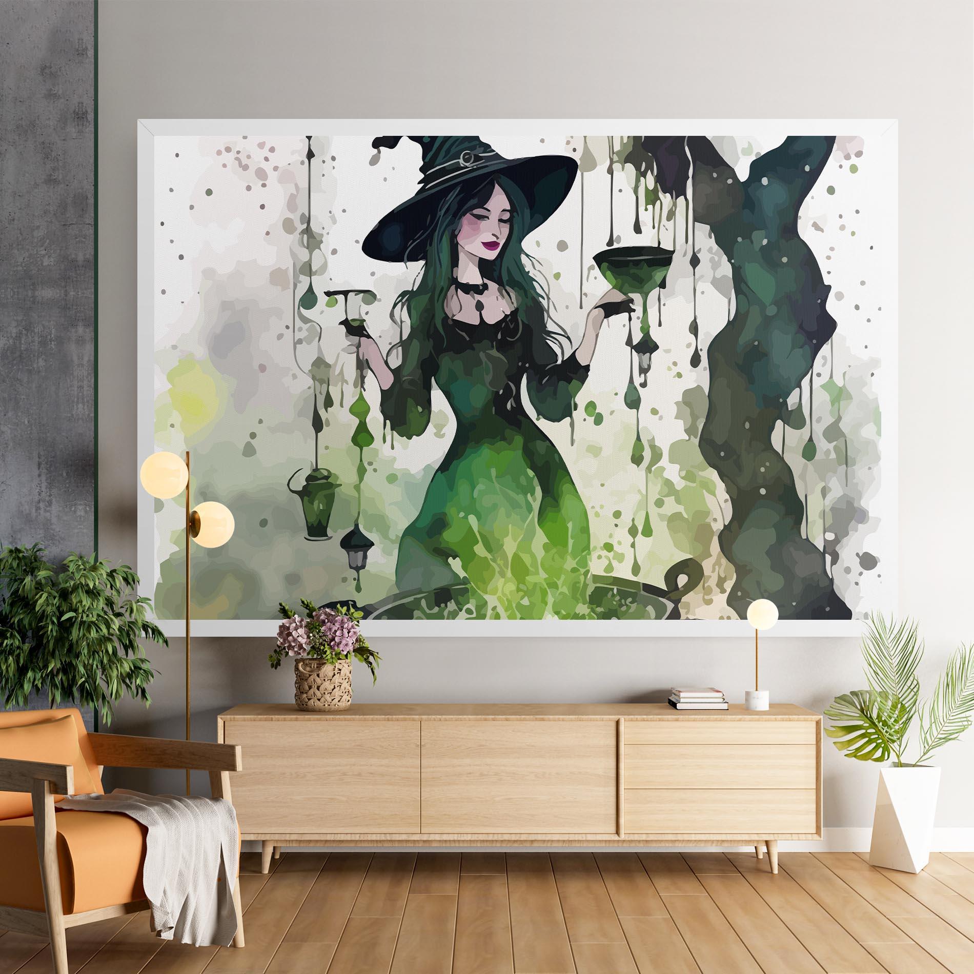 Tablou Canvas Green Light Witch mockup 9