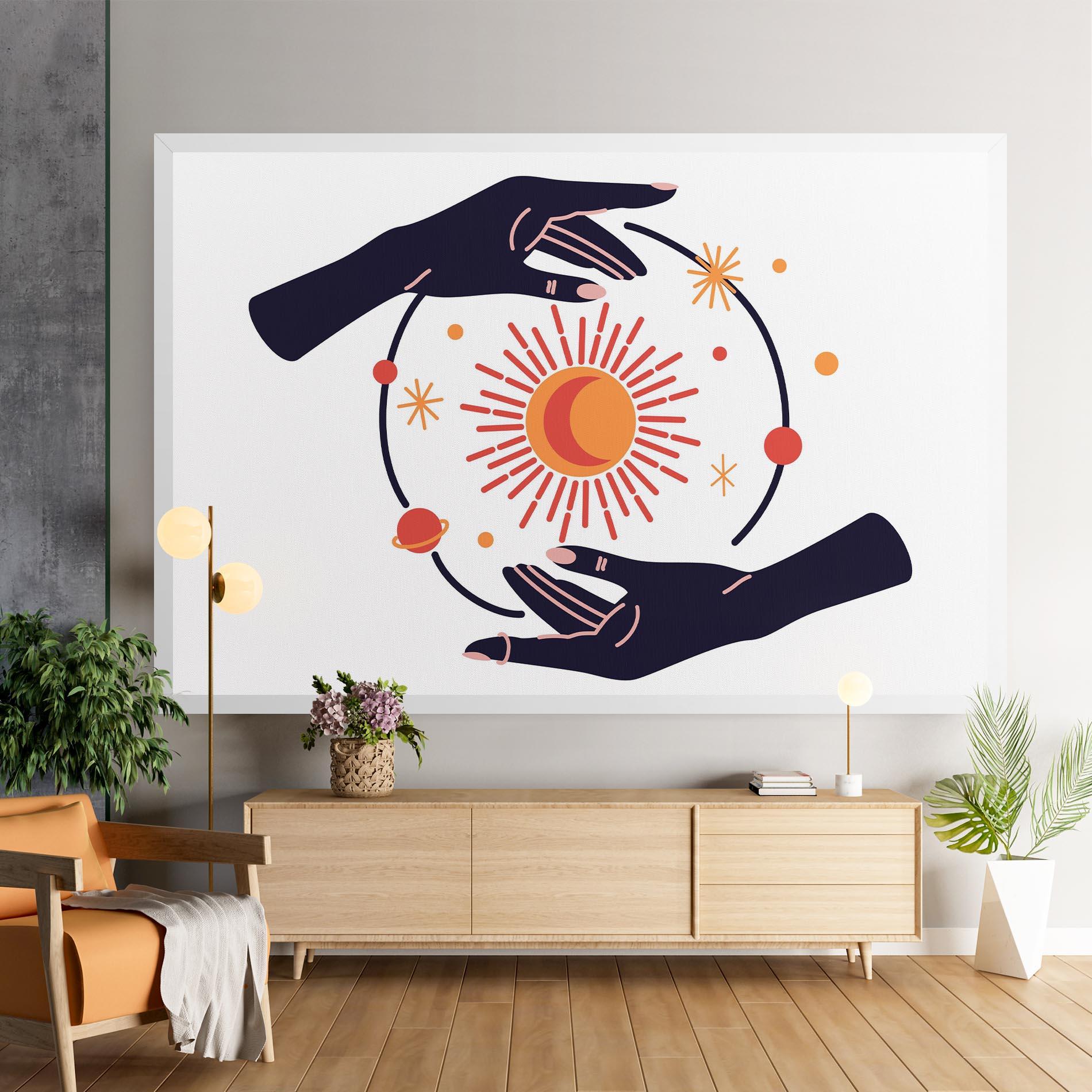 Tablou Canvas Purple Magic Hands mockup 9