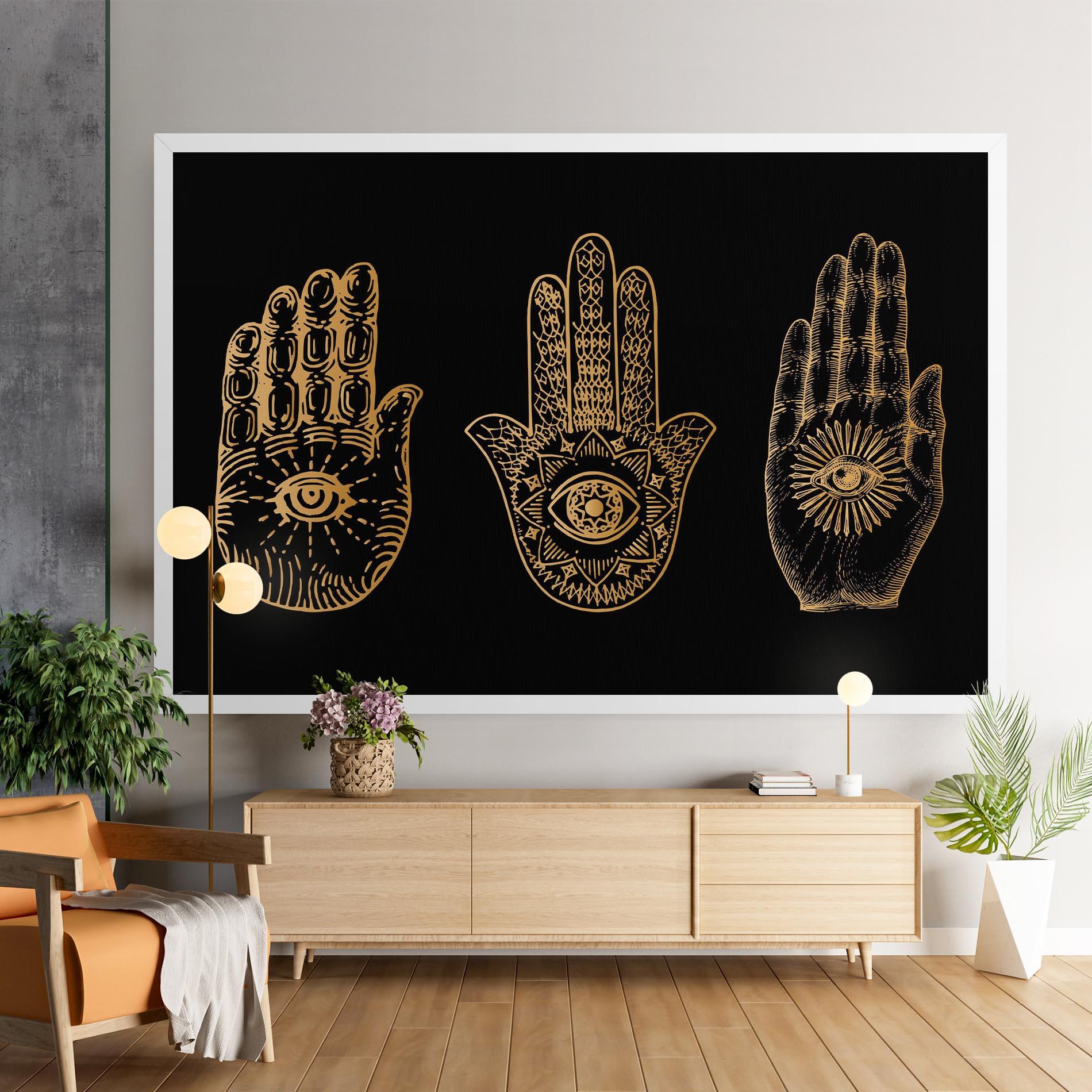Tablou Canvas Witch Gold Hands mockup 9
