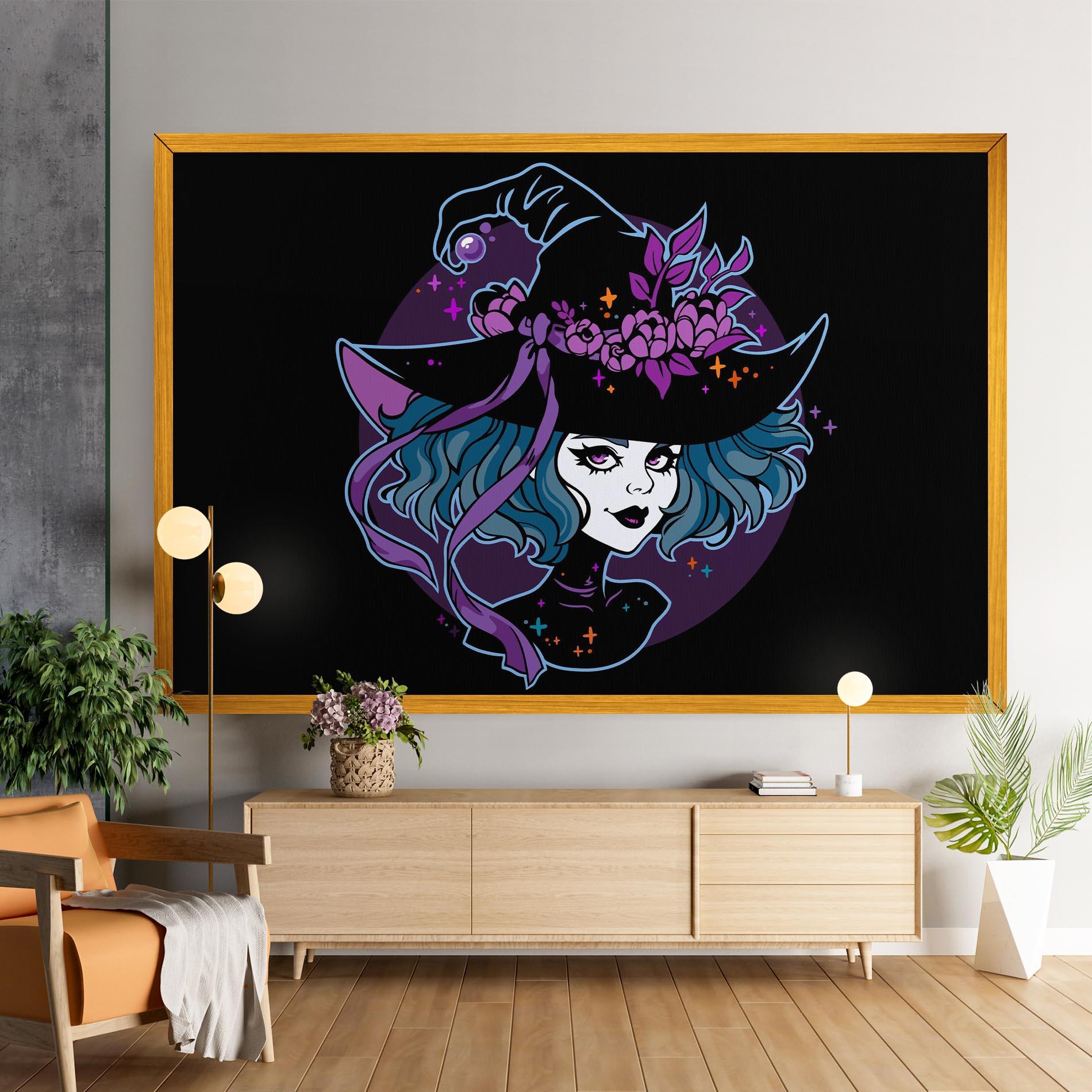 Tablou Canvas Cute Purple Witch mockup 9