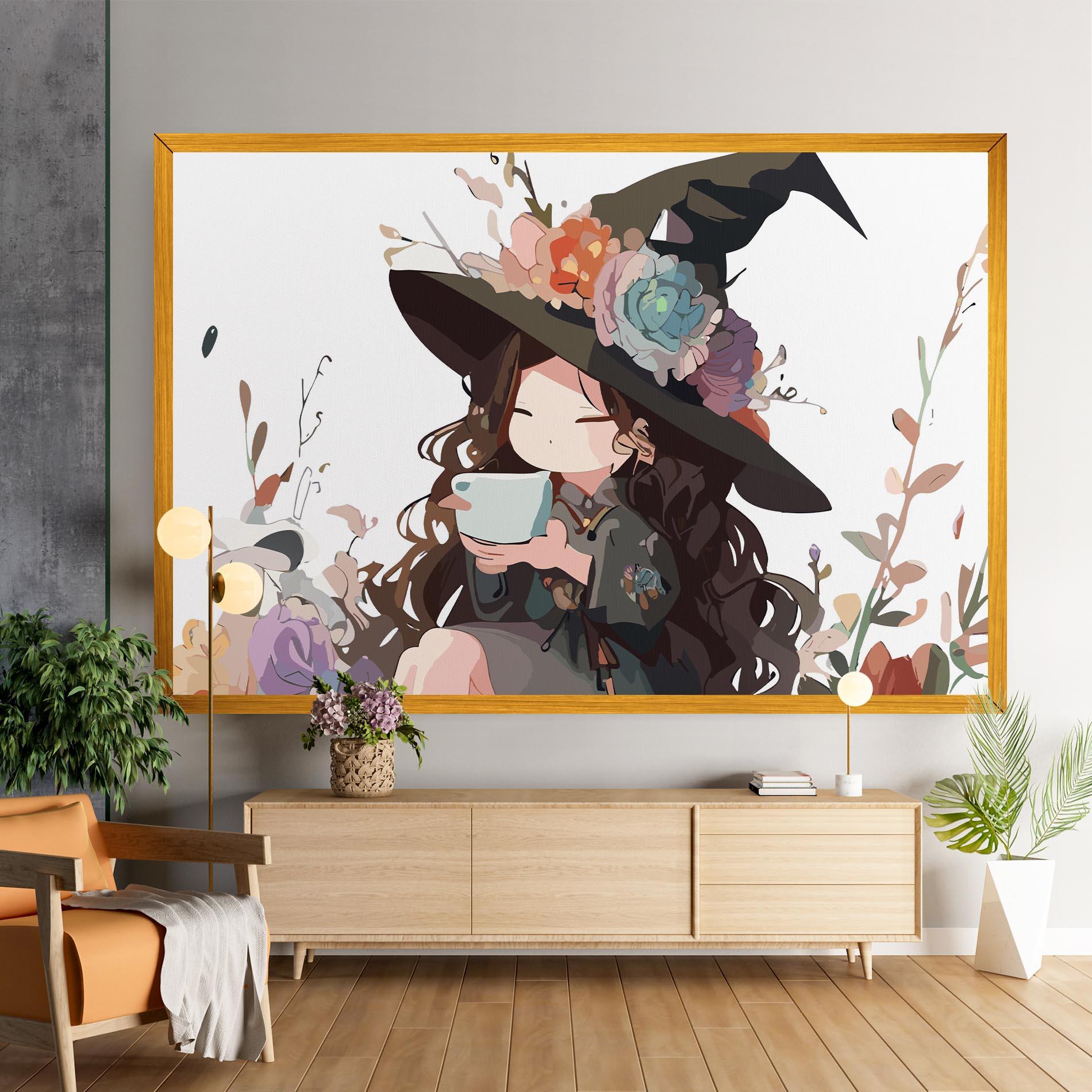 Tablou Canvas Cute Witch mockup 9
