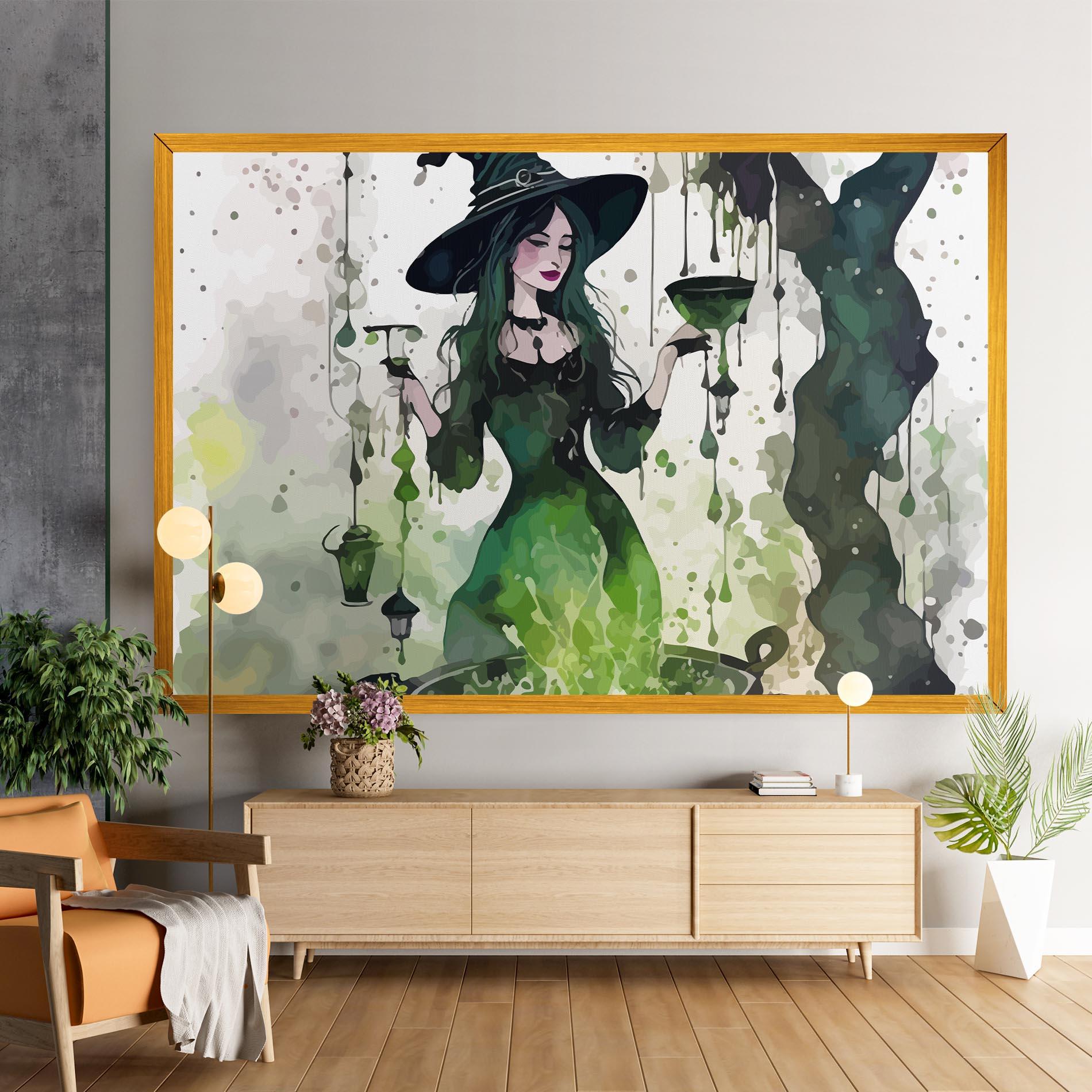 Tablou Canvas Green Light Witch mockup 9