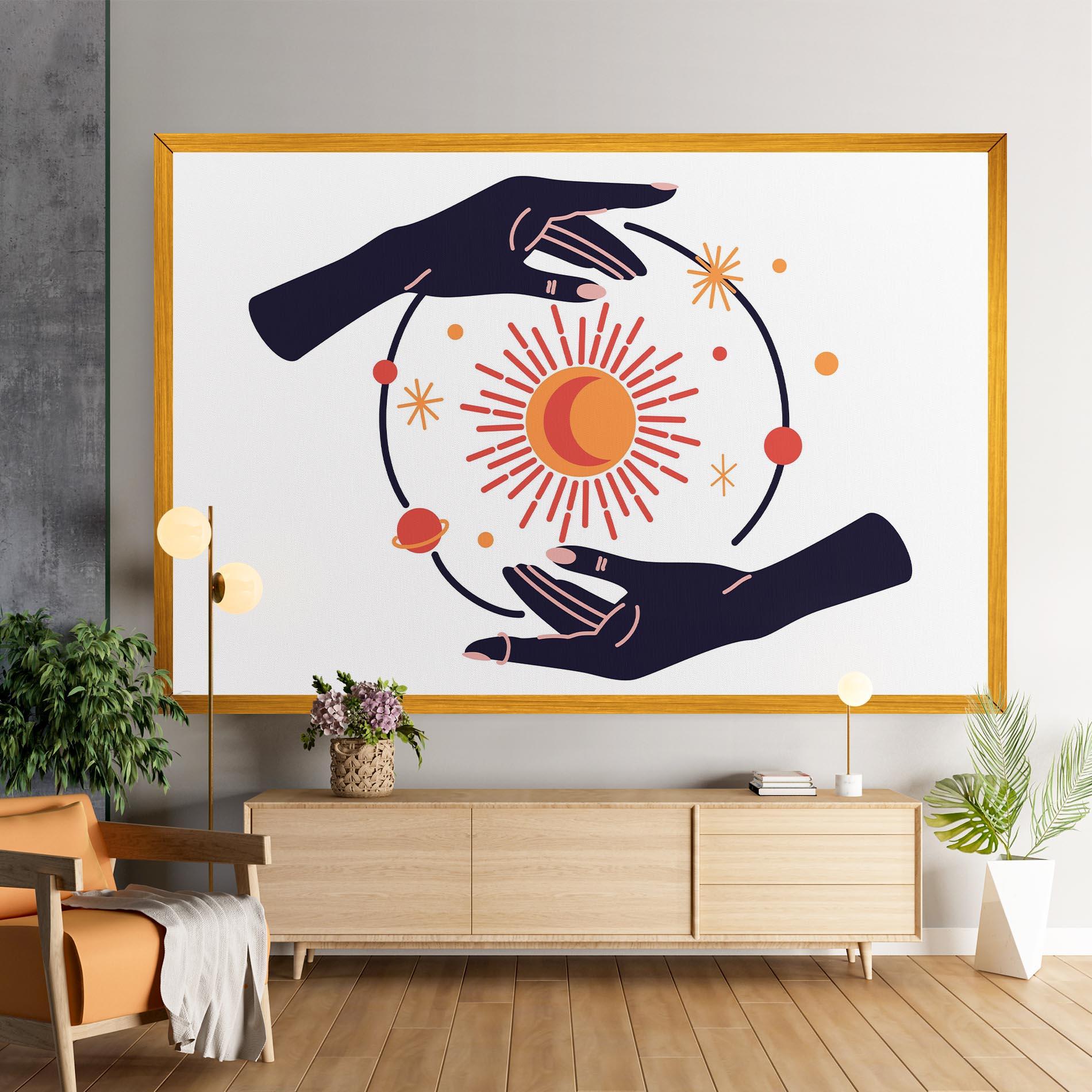 Tablou Canvas Purple Magic Hands mockup 9