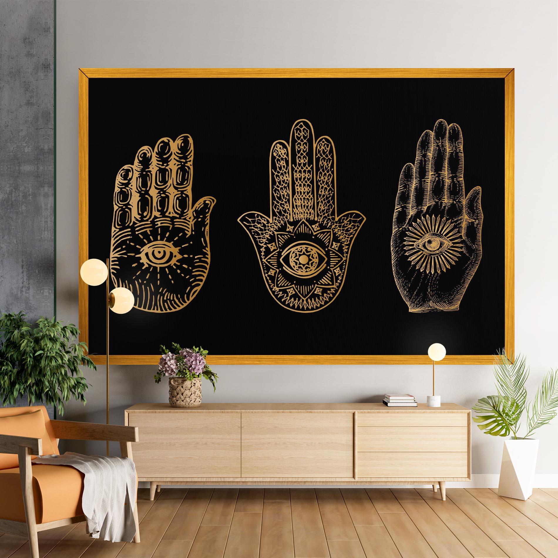Tablou Canvas Witch Gold Hands mockup 9