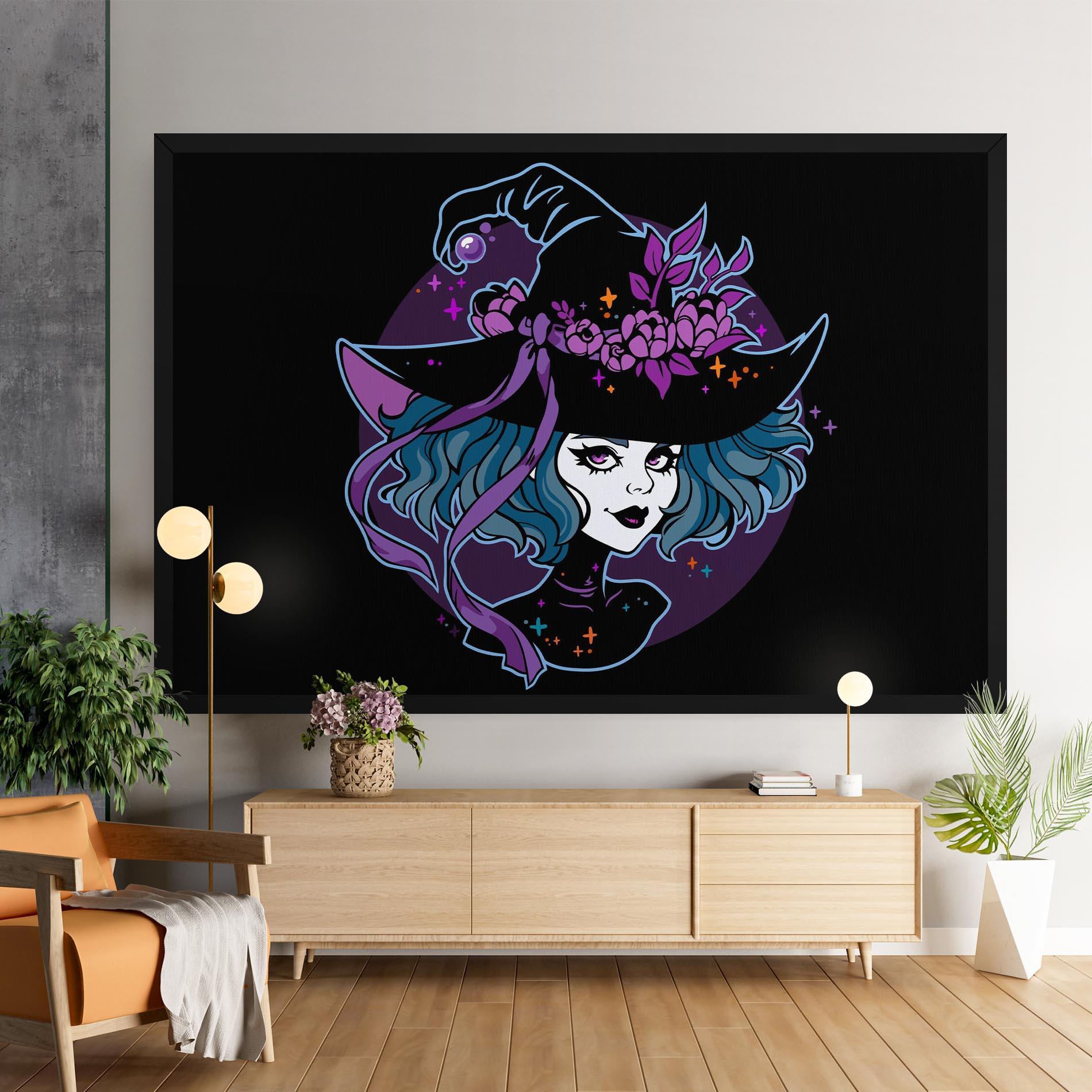 Tablou Canvas Cute Purple Witch mockup 9