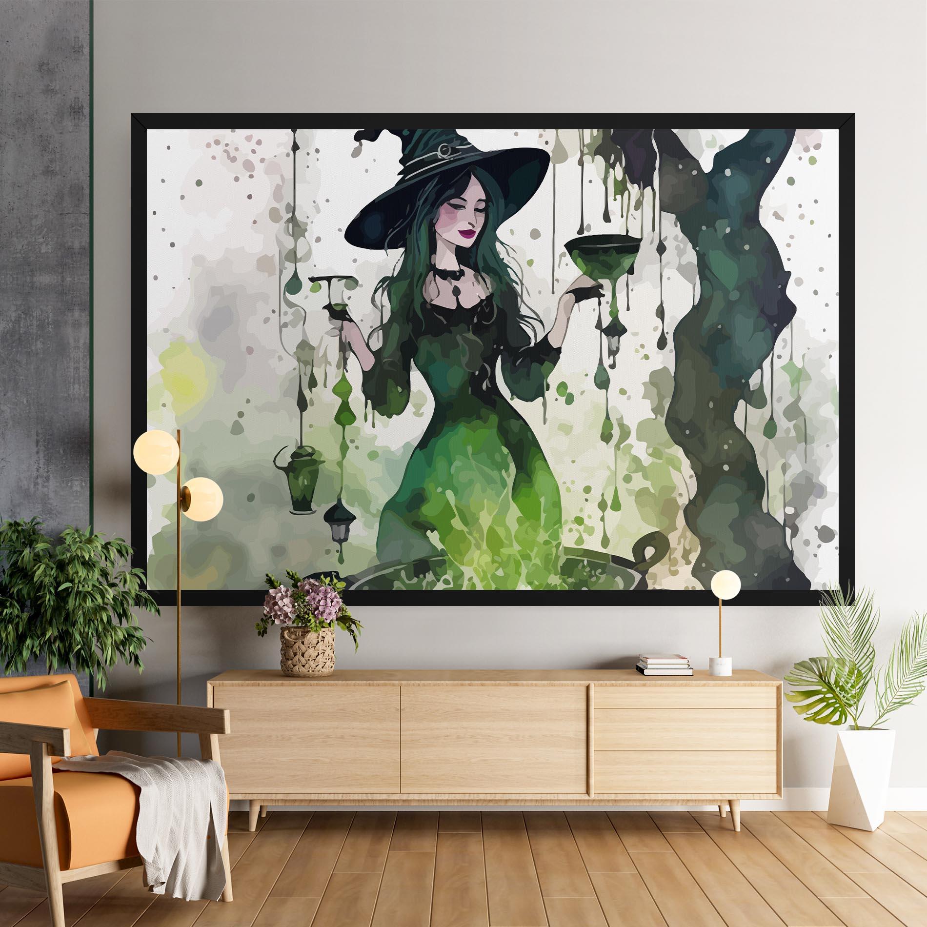 Tablou Canvas Green Light Witch mockup 9