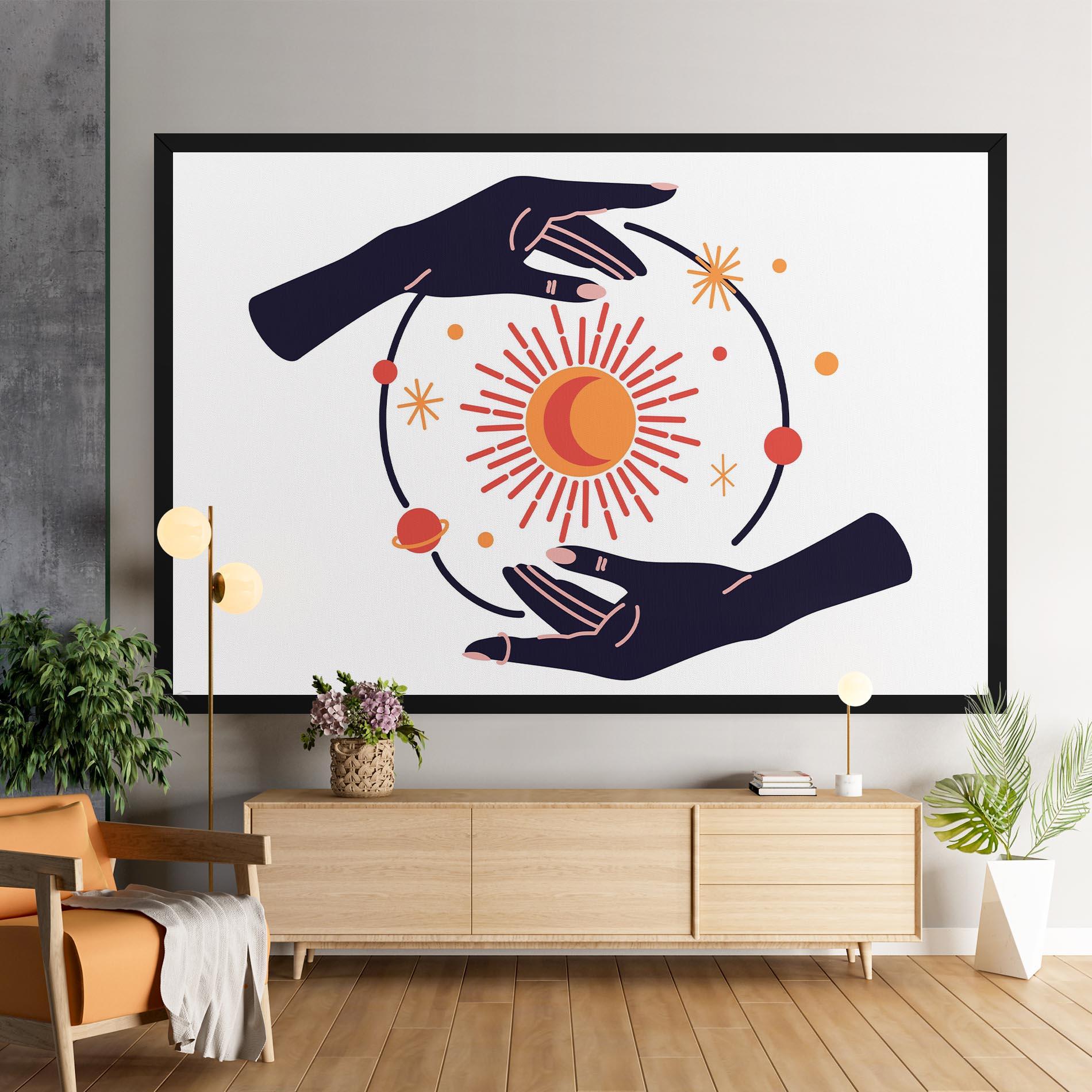 Tablou Canvas Purple Magic Hands mockup 9