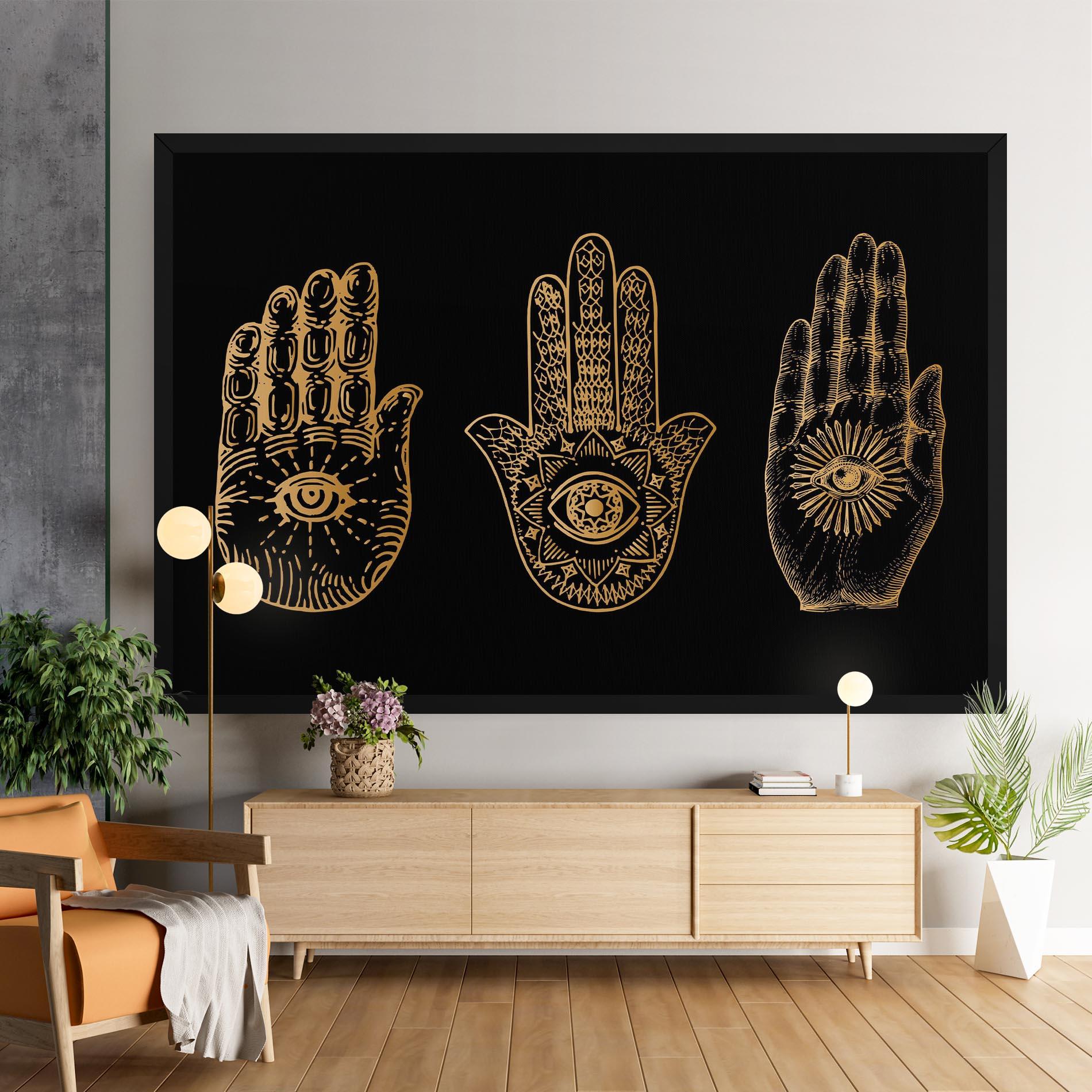 Tablou Canvas Witch Gold Hands mockup 9
