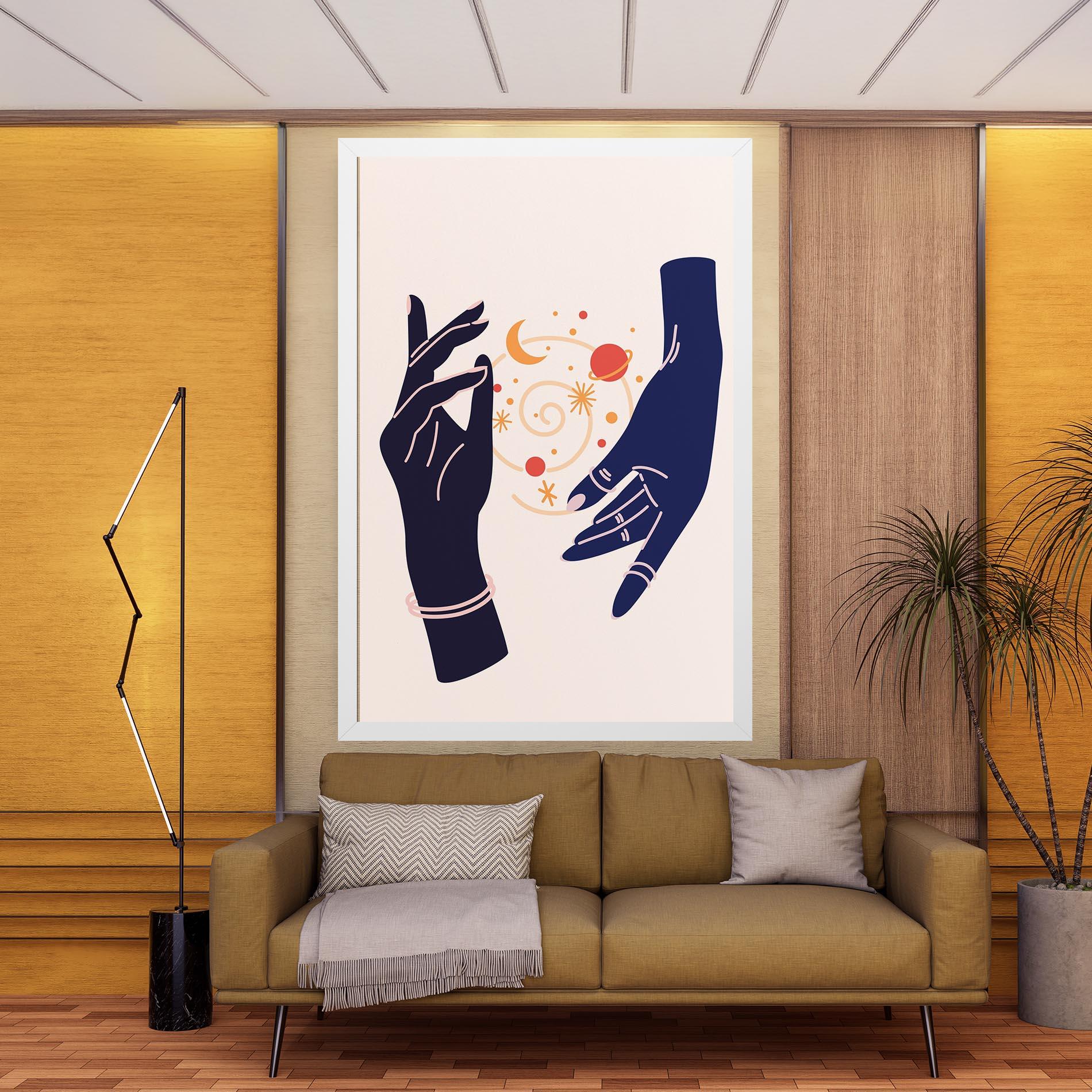 Tablou Canvas Magic Purple Hands mockup 9