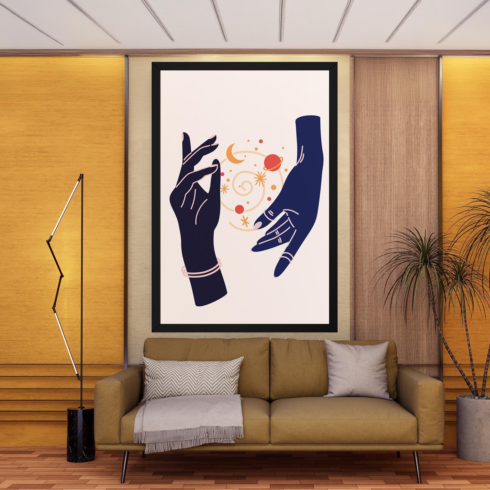 Tablou Canvas Magic Purple Hands mockup 9