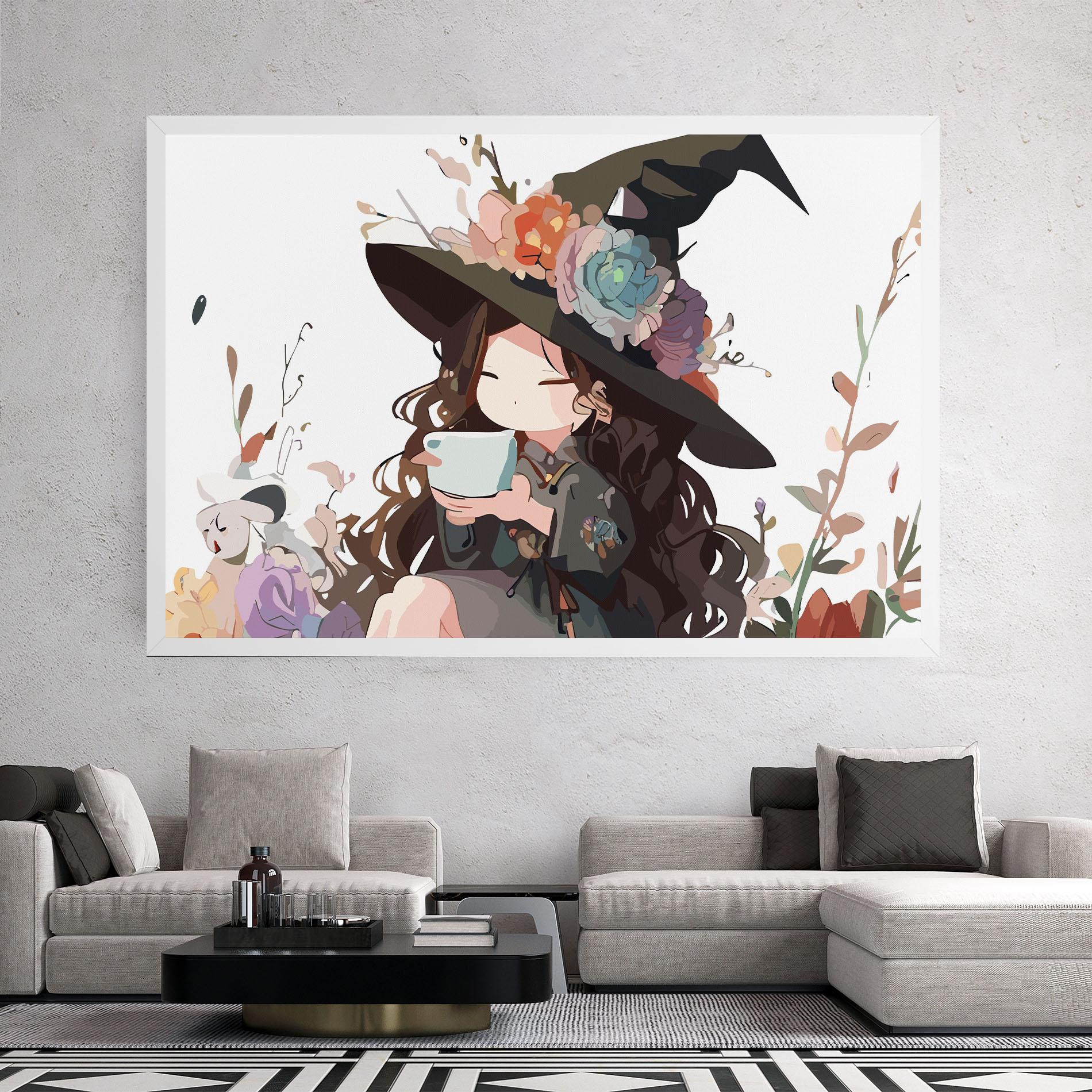 Tablou Canvas Cute Witch mockup 2