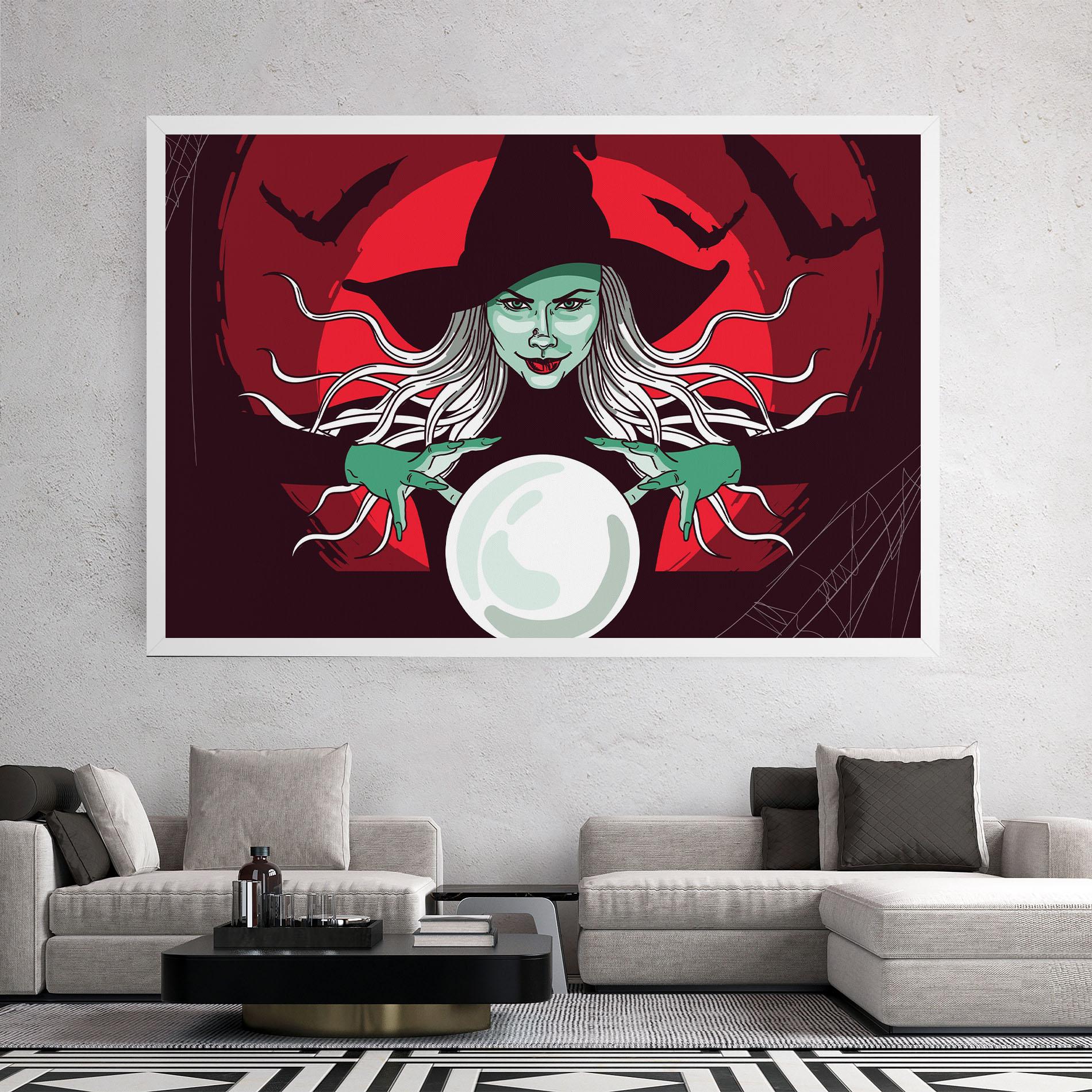 Tablou Canvas Green Witch mockup 2