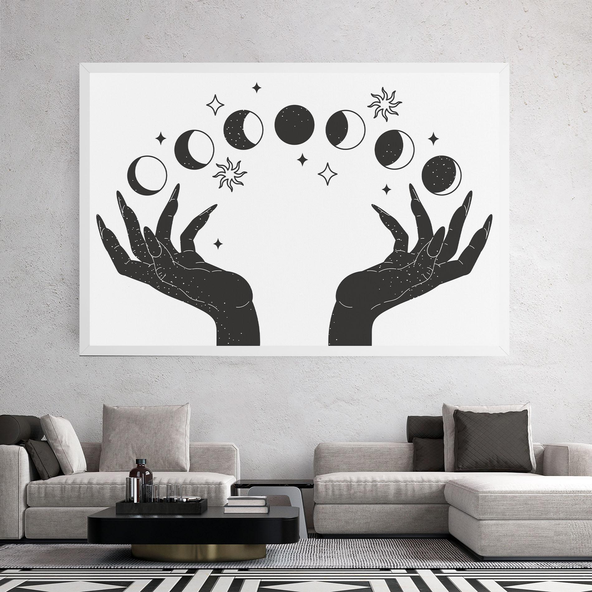 Tablou Canvas Magic Moon Hands mockup 2