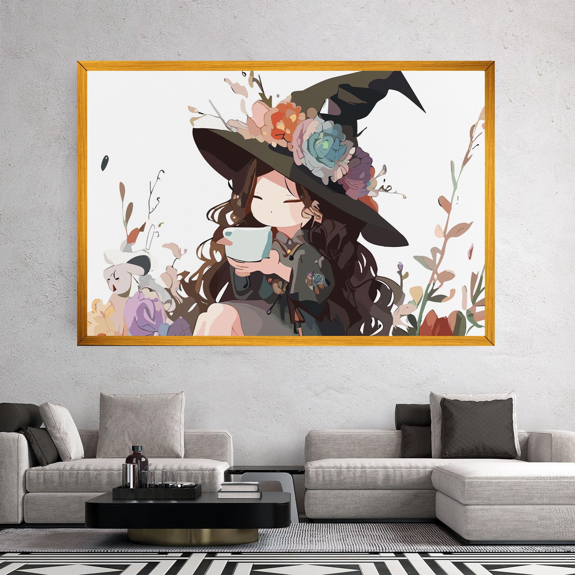 Tablou Canvas Cute Witch mockup 2