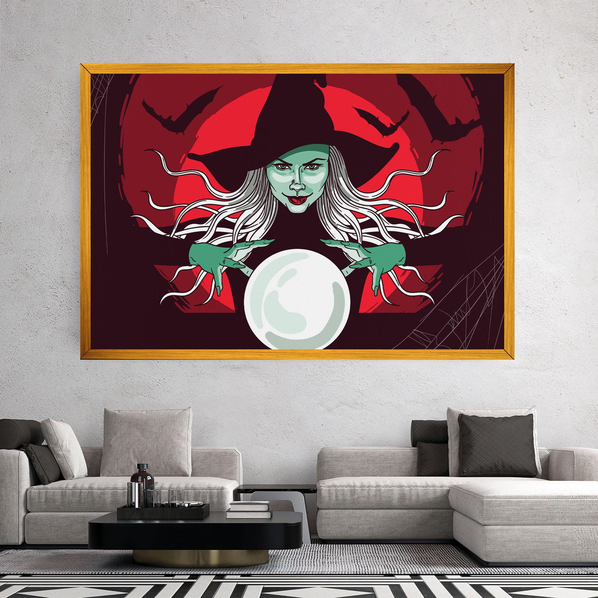 Tablou Canvas Green Witch mockup 2