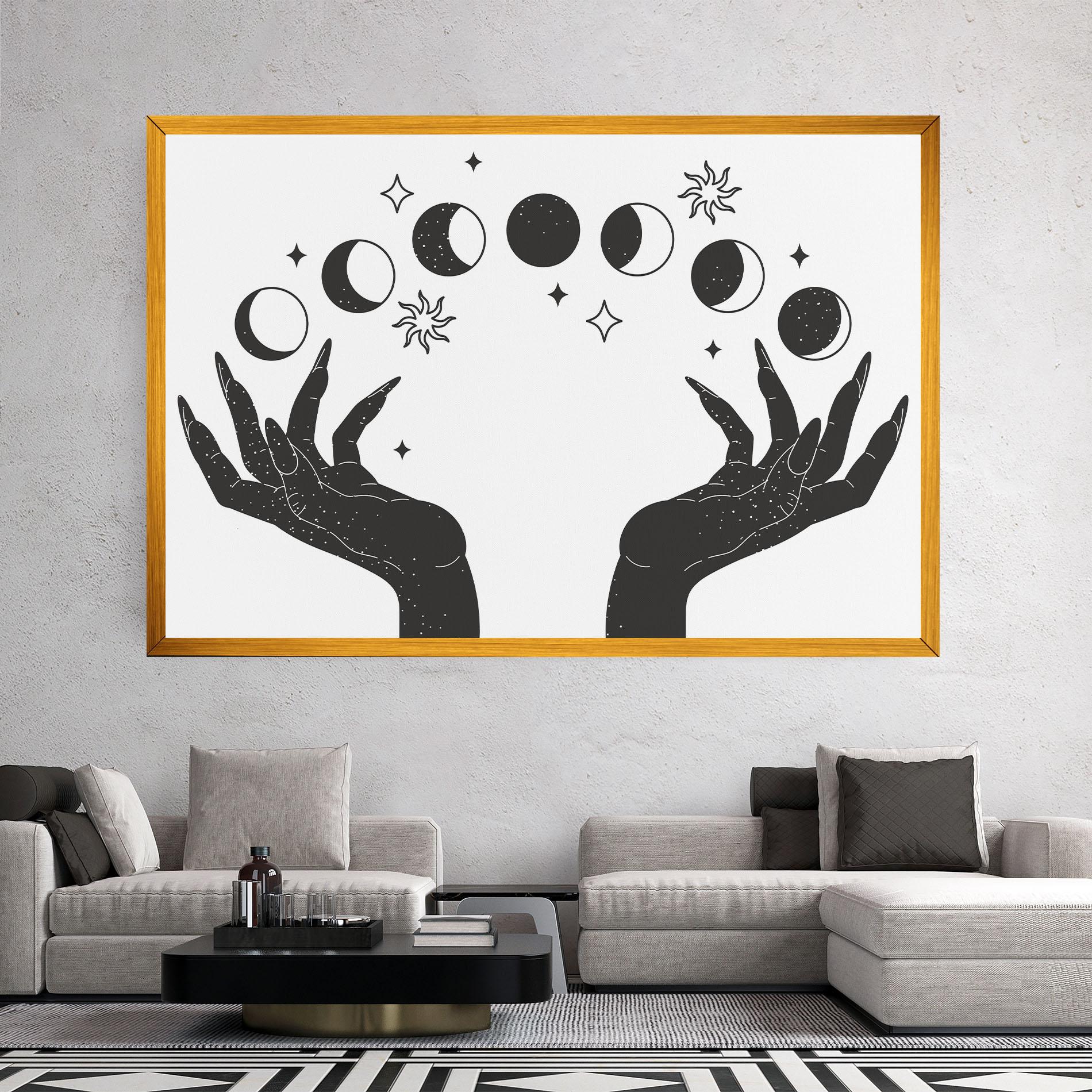 Tablou Canvas Magic Moon Hands mockup 2