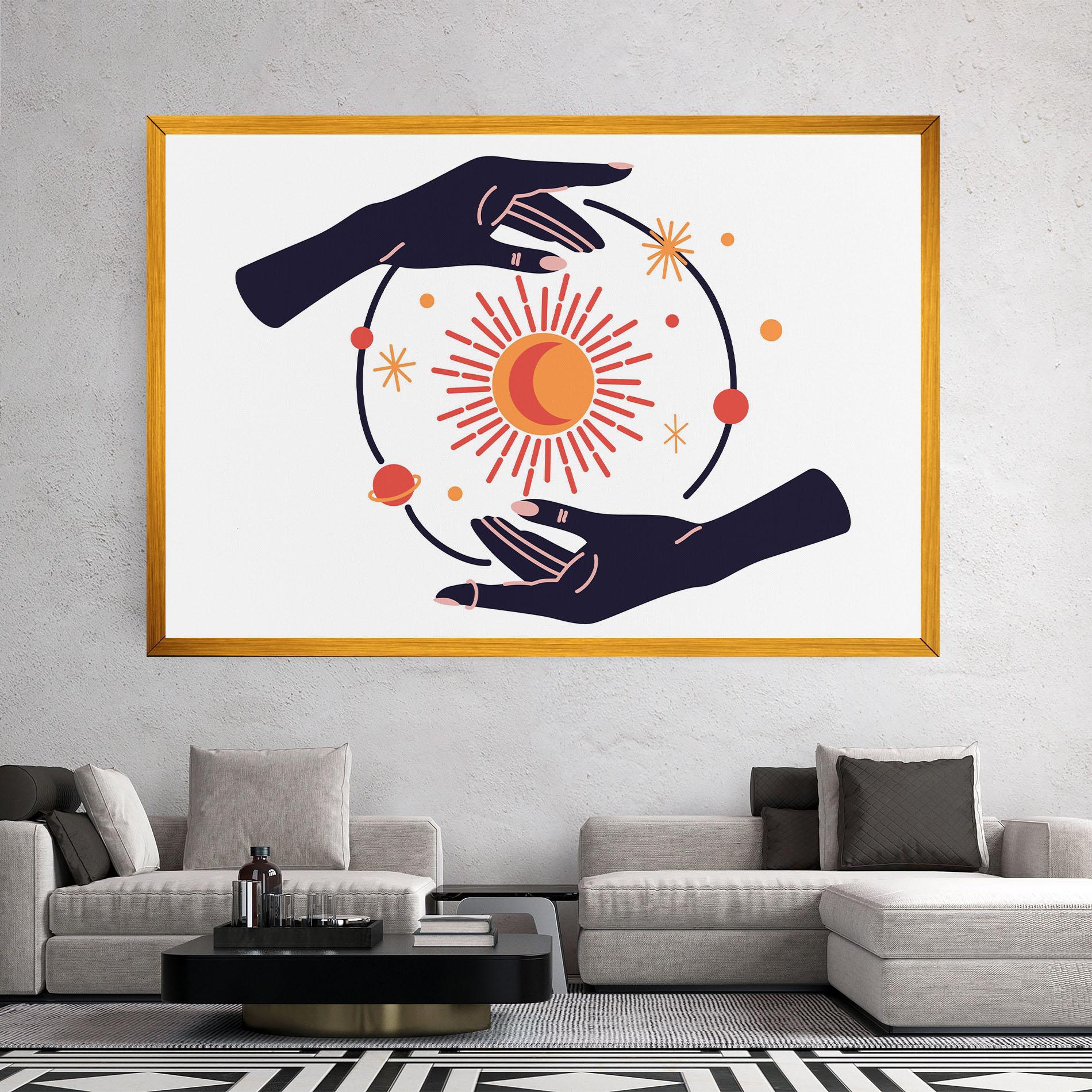 Tablou Canvas Purple Magic Hands mockup 2