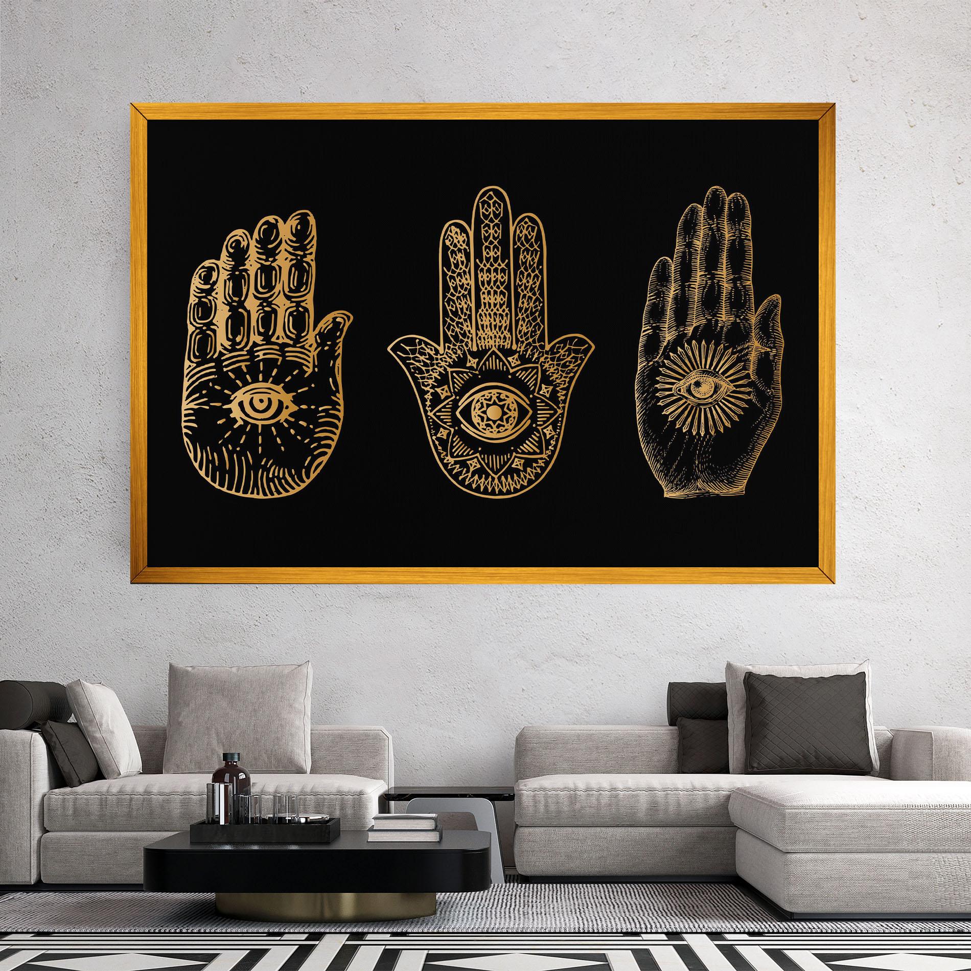 Tablou Canvas Witch Gold Hands mockup 2