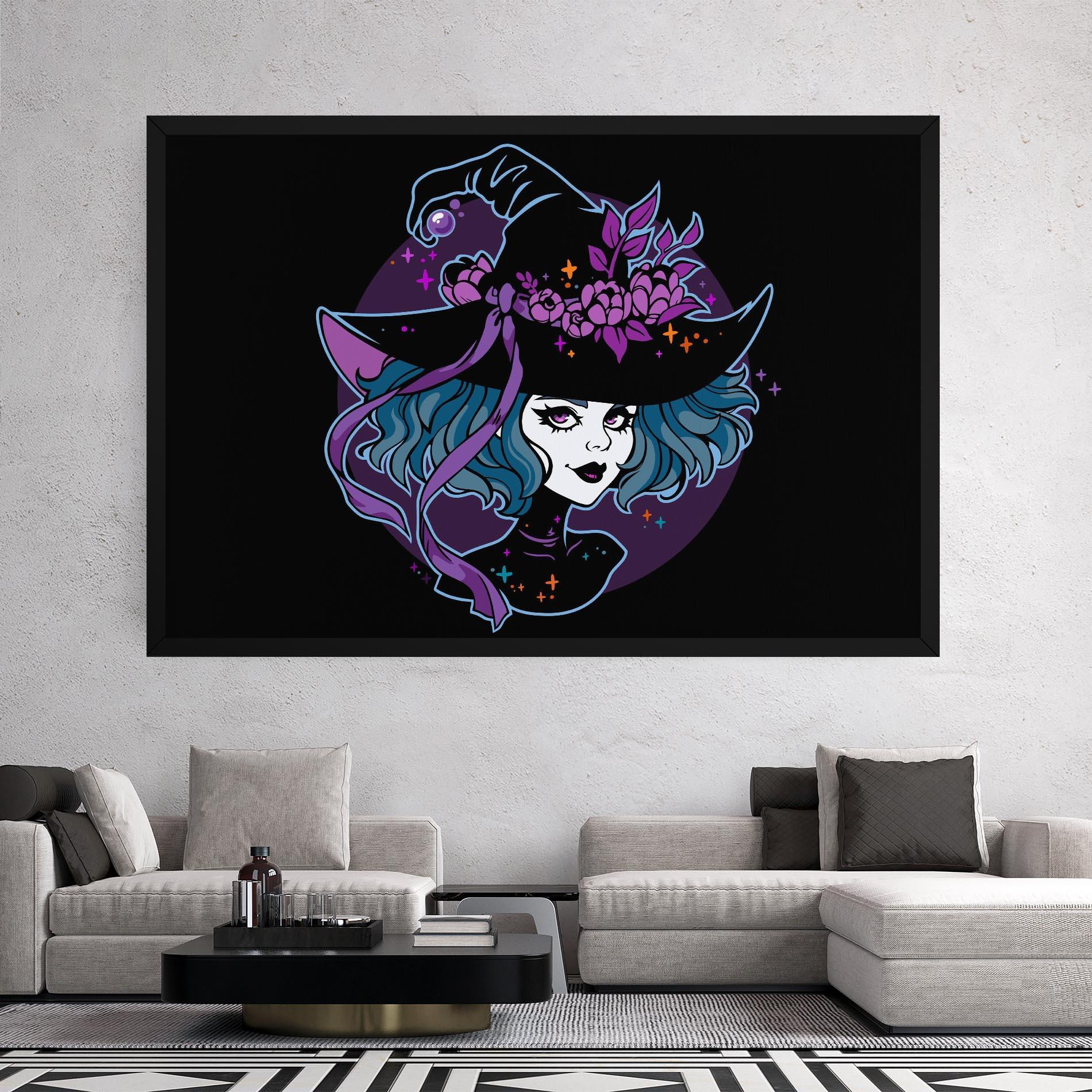 Tablou Canvas Cute Purple Witch mockup 2