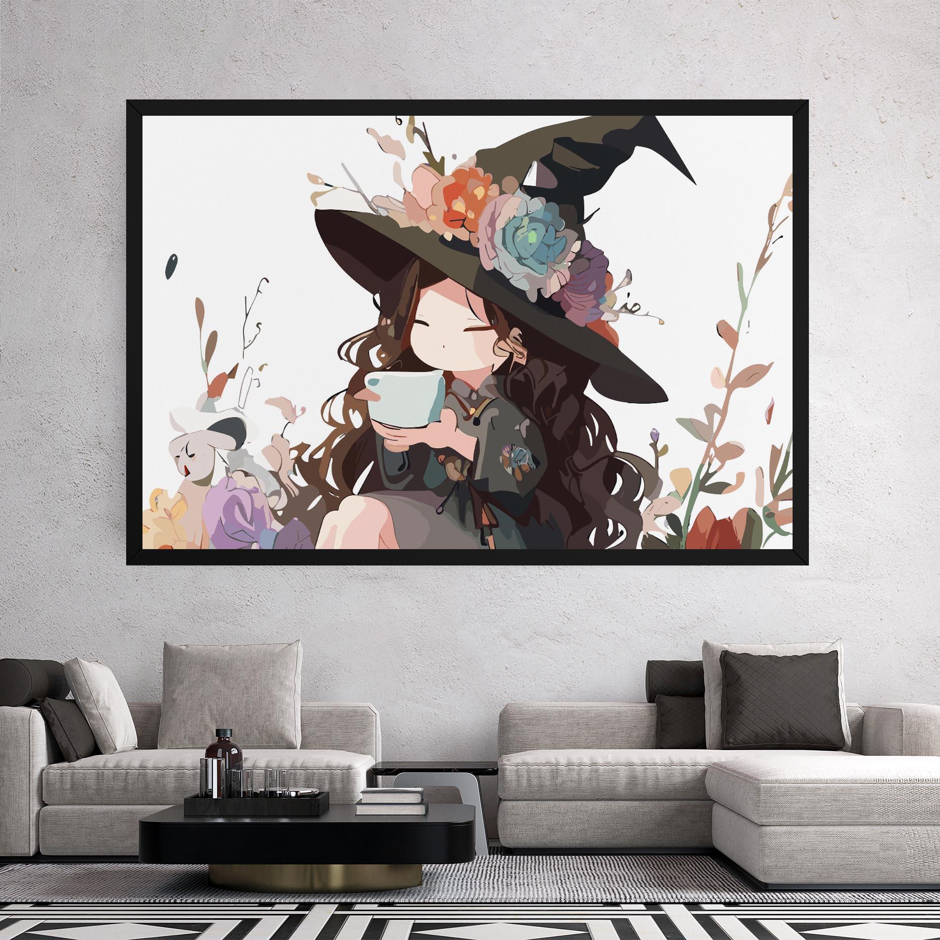 Tablou Canvas Cute Witch mockup 2