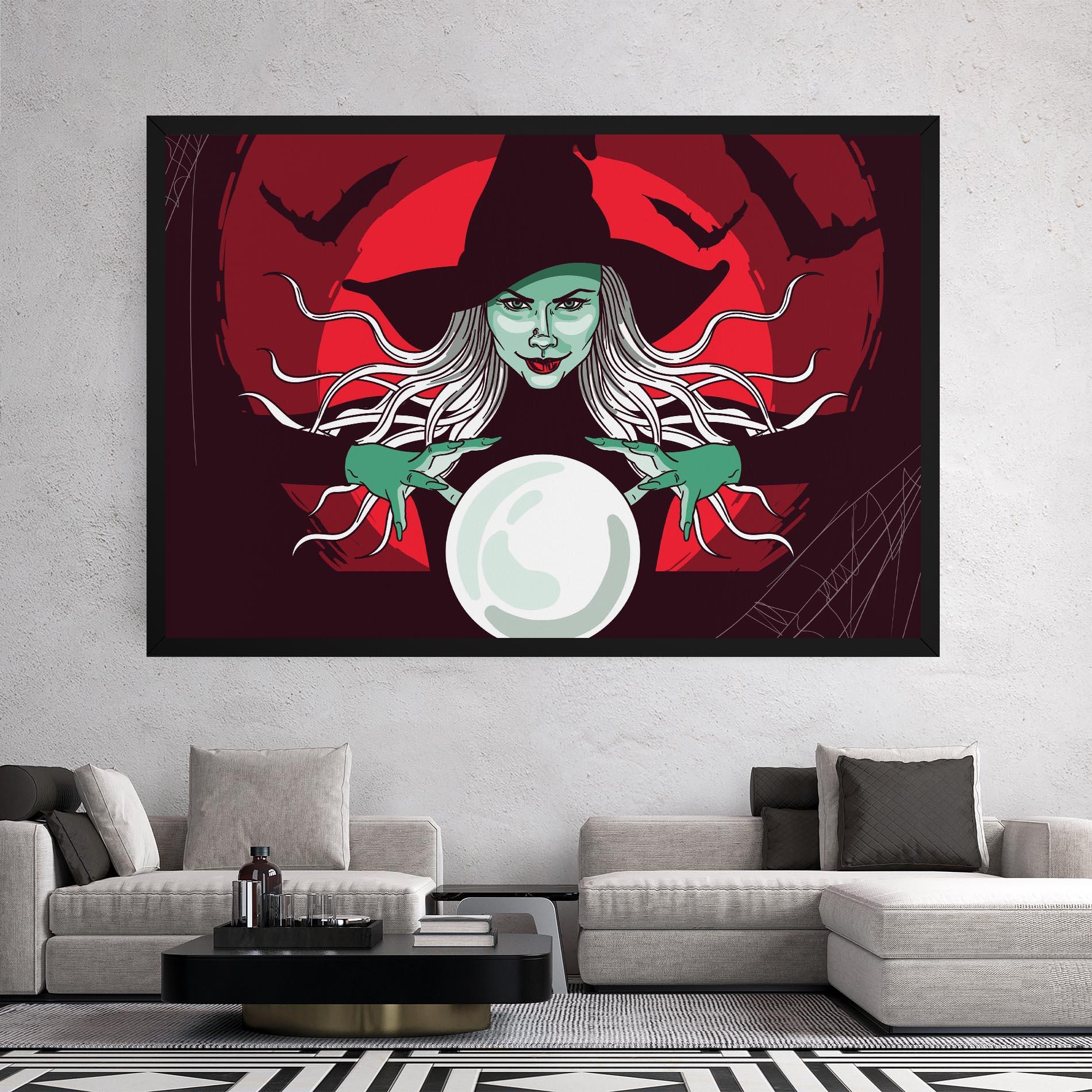 Tablou Canvas Green Witch mockup 2