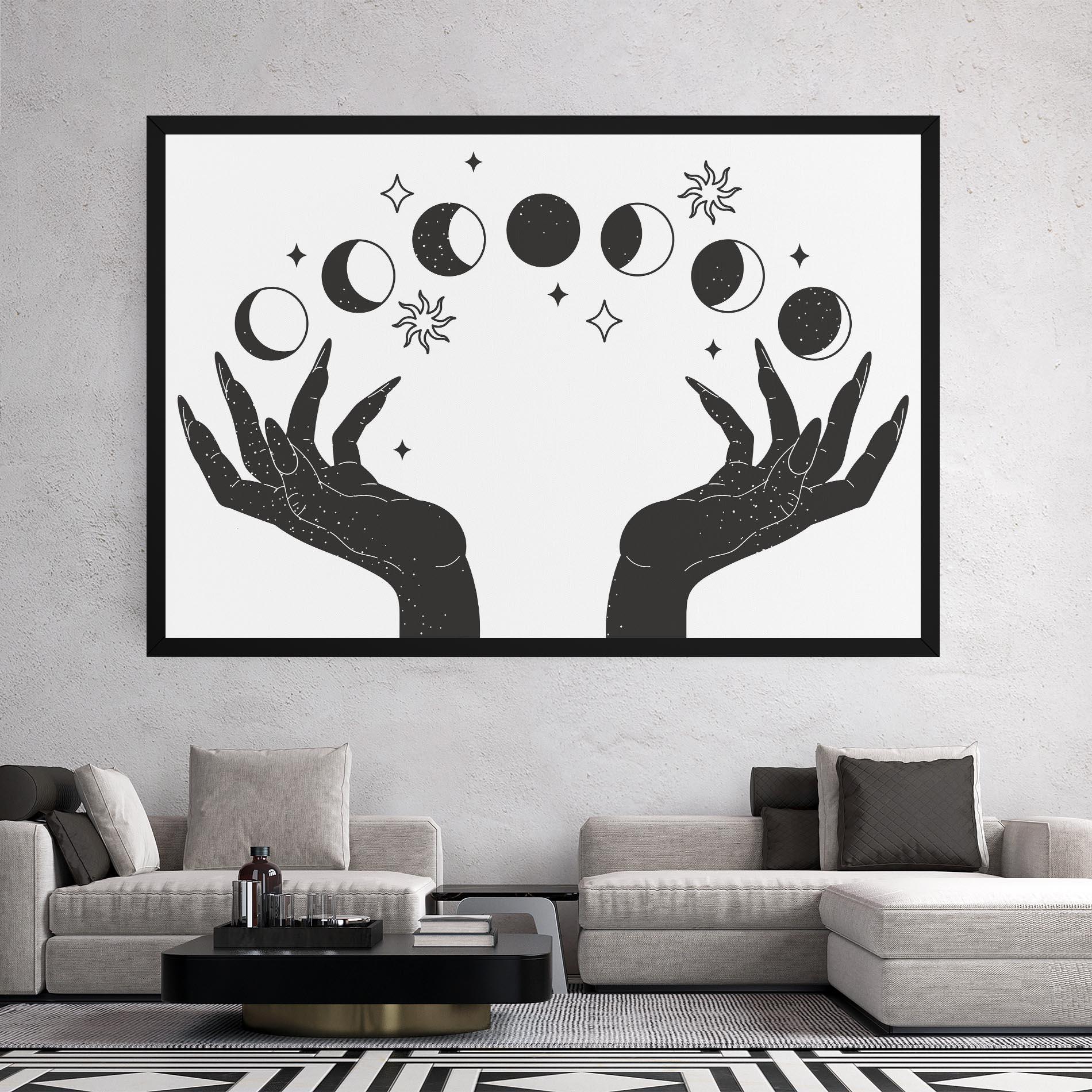Tablou Canvas Magic Moon Hands mockup 2
