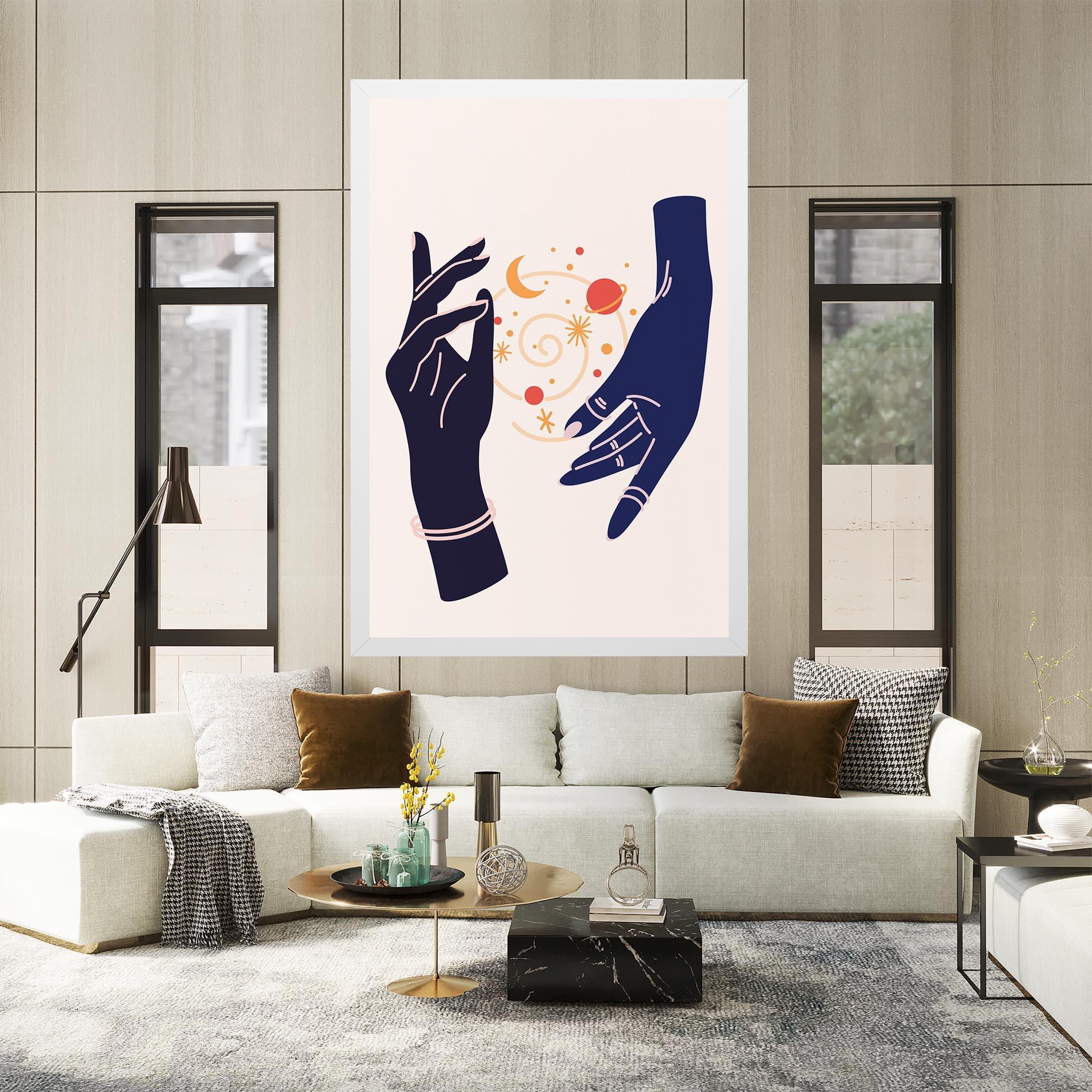 Tablou Canvas Magic Purple Hands mockup 2