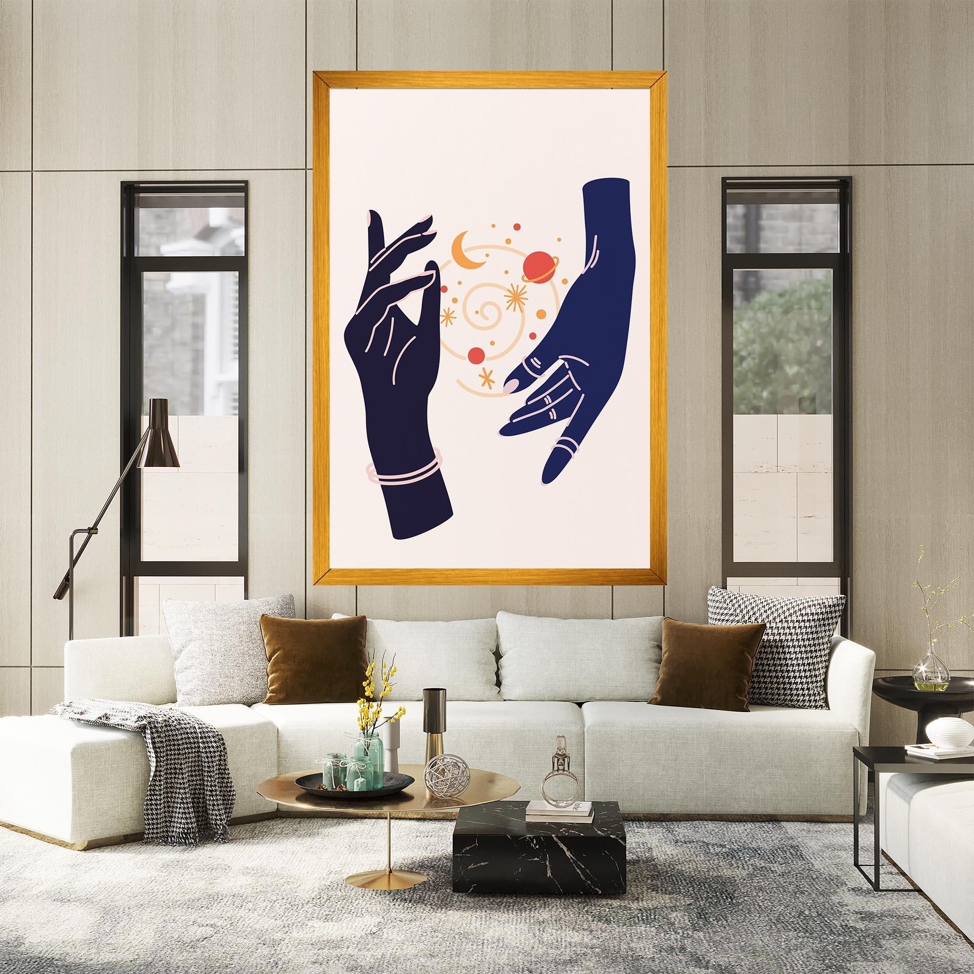 Tablou Canvas Magic Purple Hands mockup 2