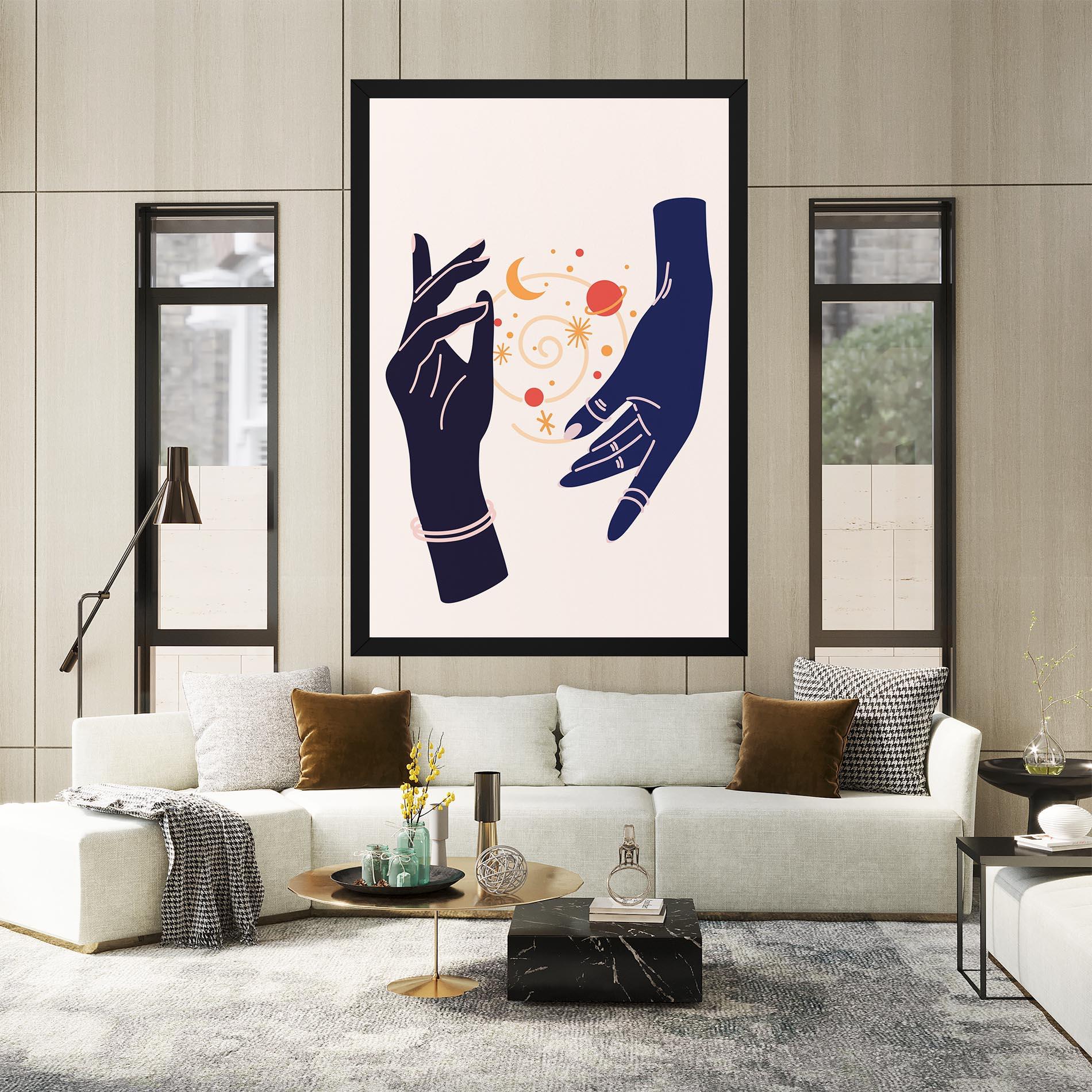 Tablou Canvas Magic Purple Hands mockup 2