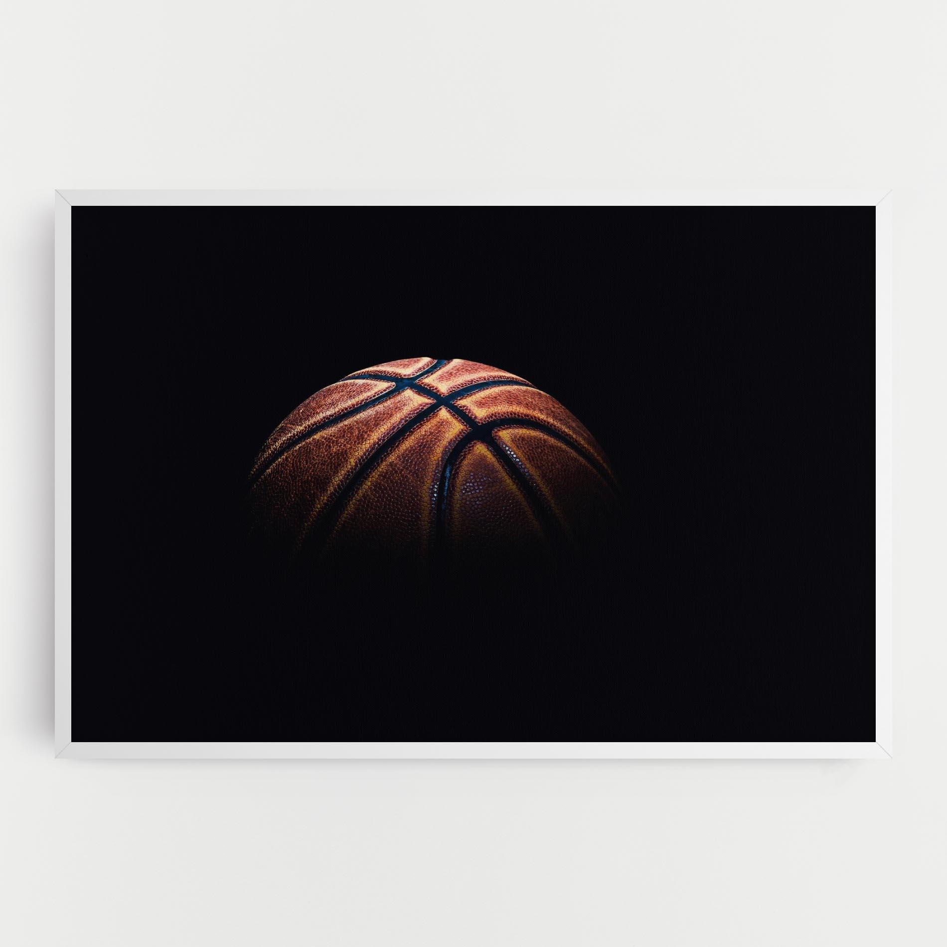Tablou Canvas Basketball Ball In Dark mockup 0