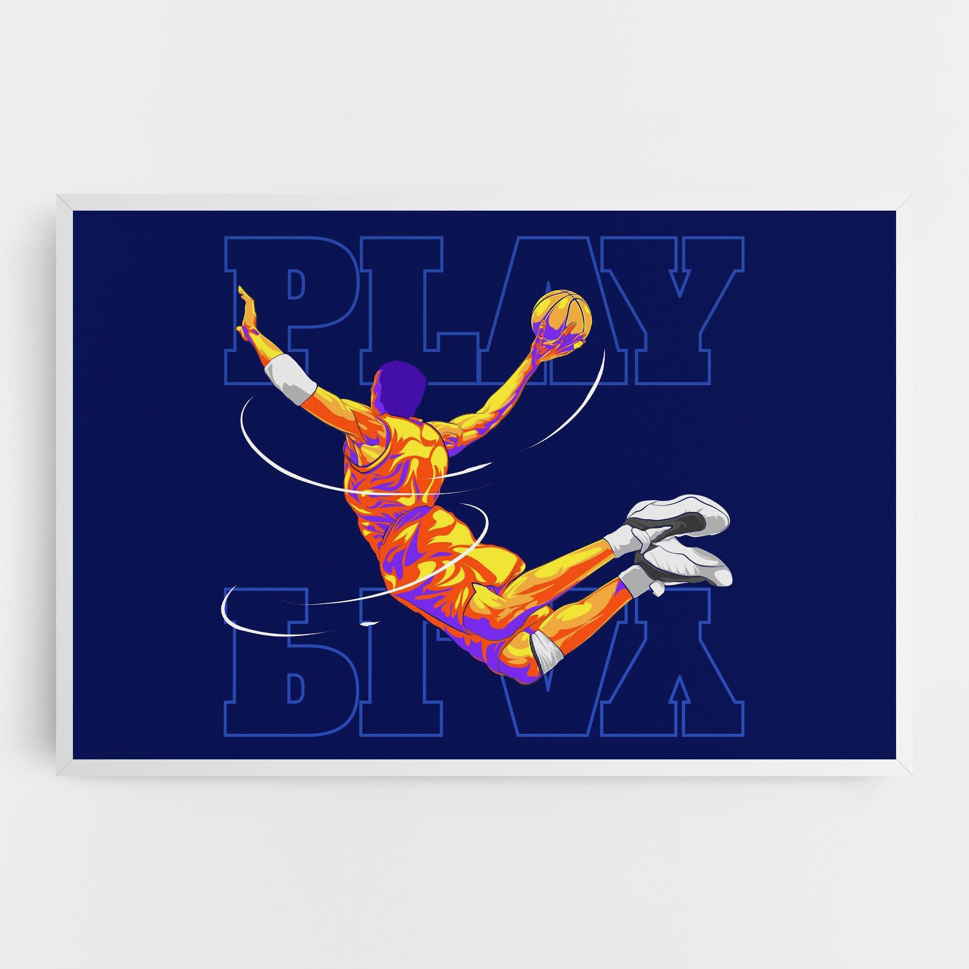 Tablou Canvas Basketball Blue mockup 0