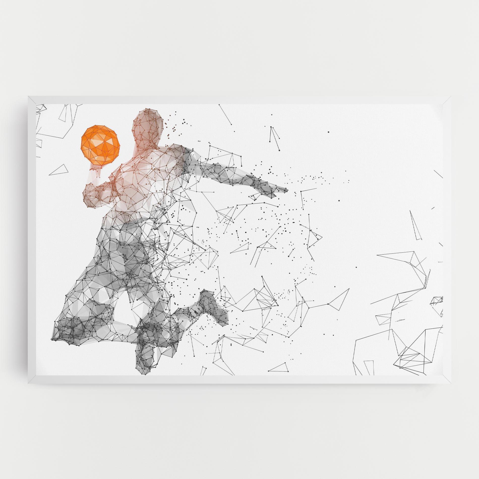Tablou Canvas Orange Line Basket mockup 0