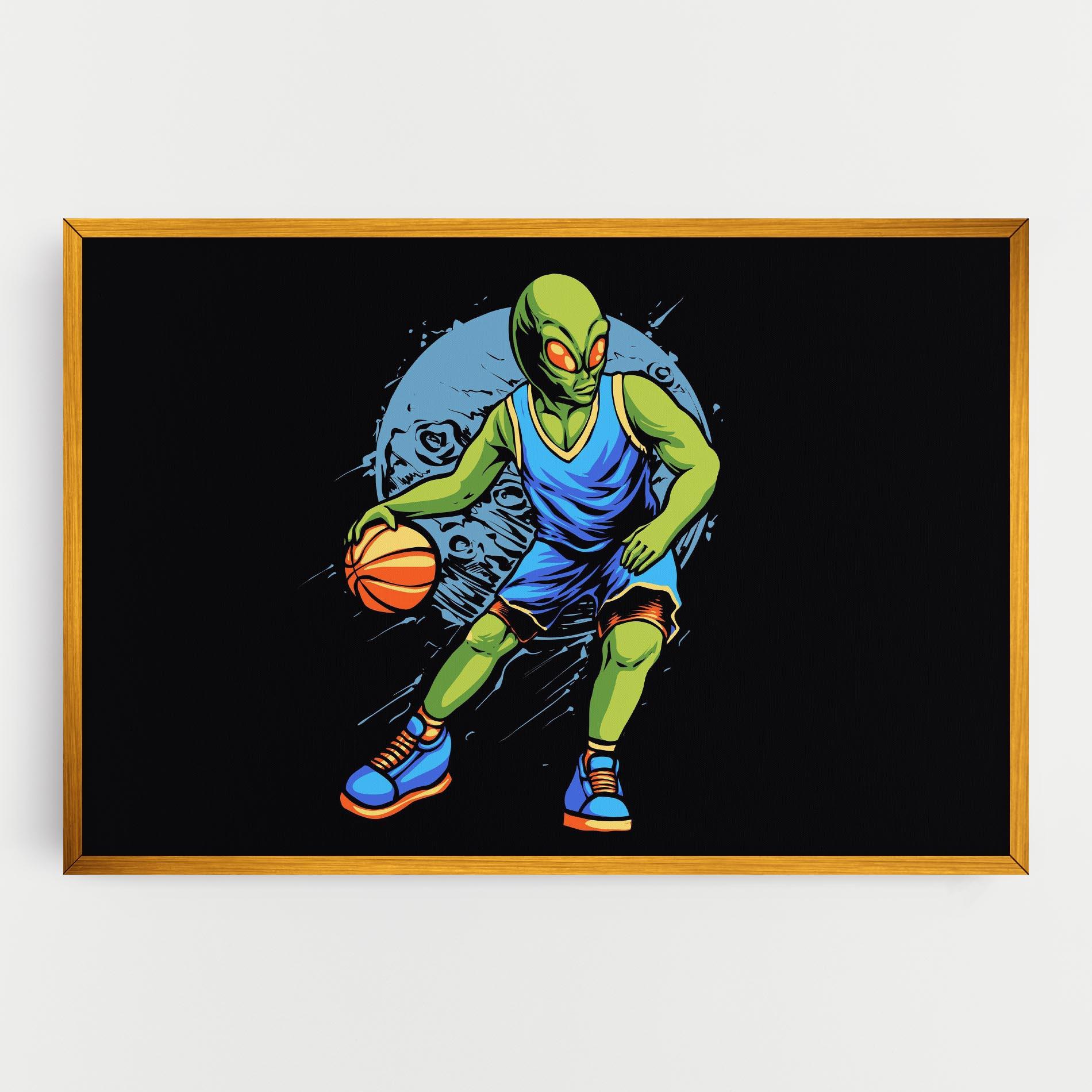Tablou Canvas Alien Basketball mockup 0