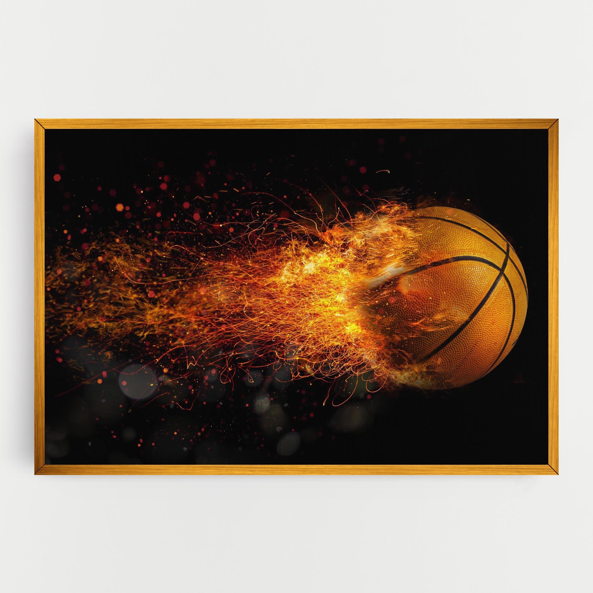 Tablou Canvas Basket Ball Flame mockup 0