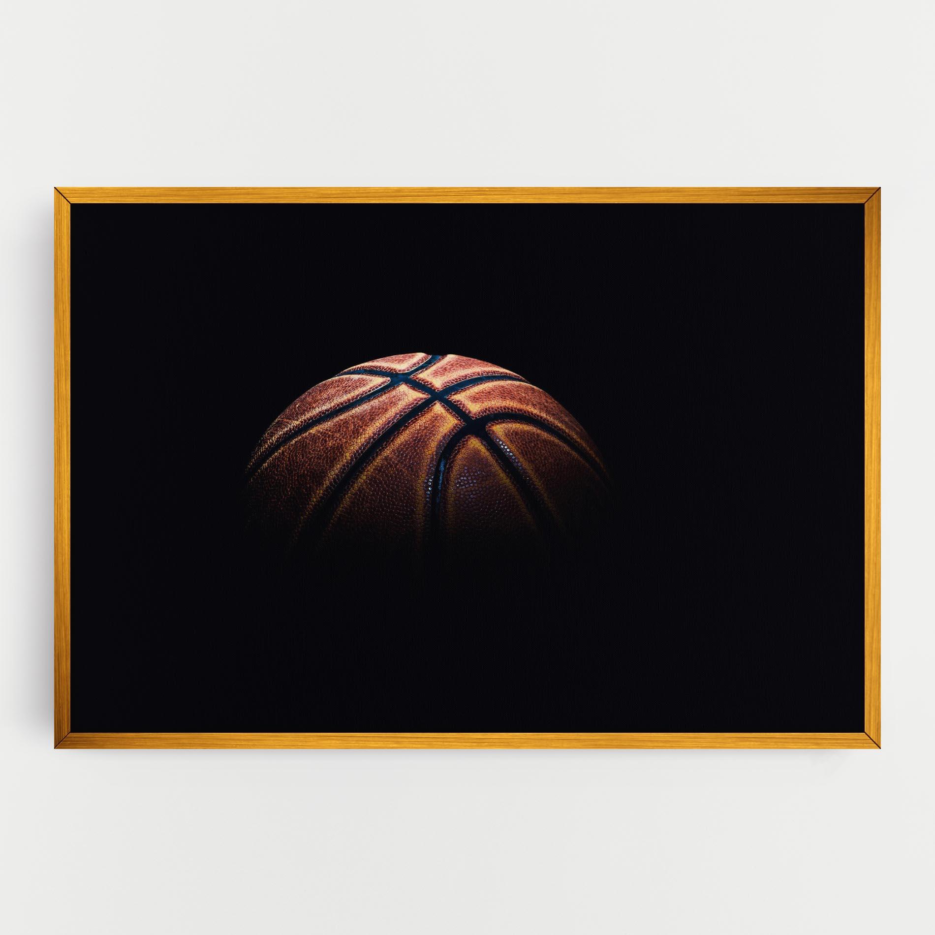 Tablou Canvas Basketball Ball In Dark mockup 0